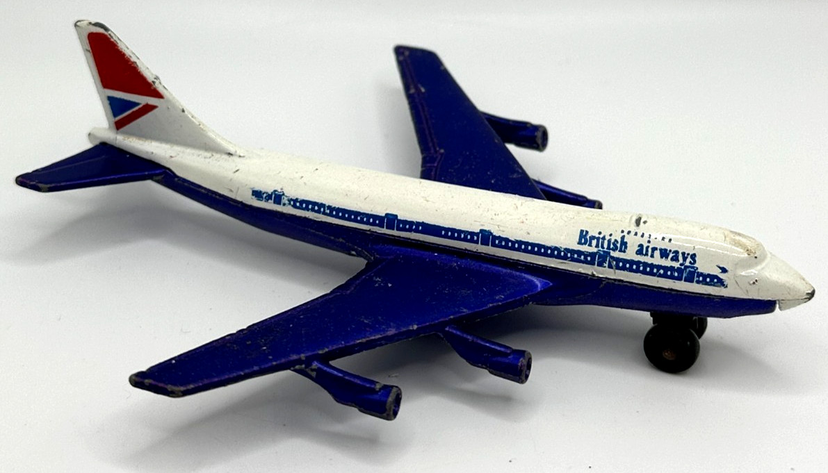 1973 Matchbox British Airways Boeing 747 Commercial Plane SP-10 Made in England