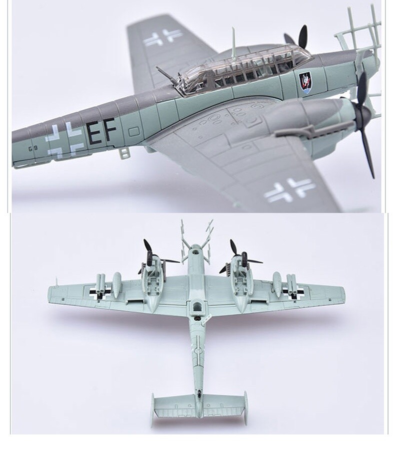 1:100 Diecast Military Model Luftwaffe WWII Messerschmitt BF 110 Bomber Aircraft