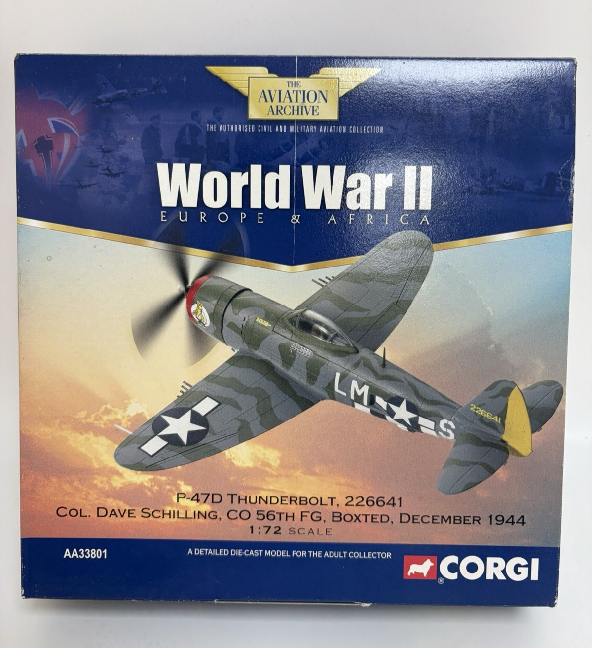 Corgi Aviation Archive 1:72 P-47D Thunderbolt 226641 COL Dave Schilling AA33801