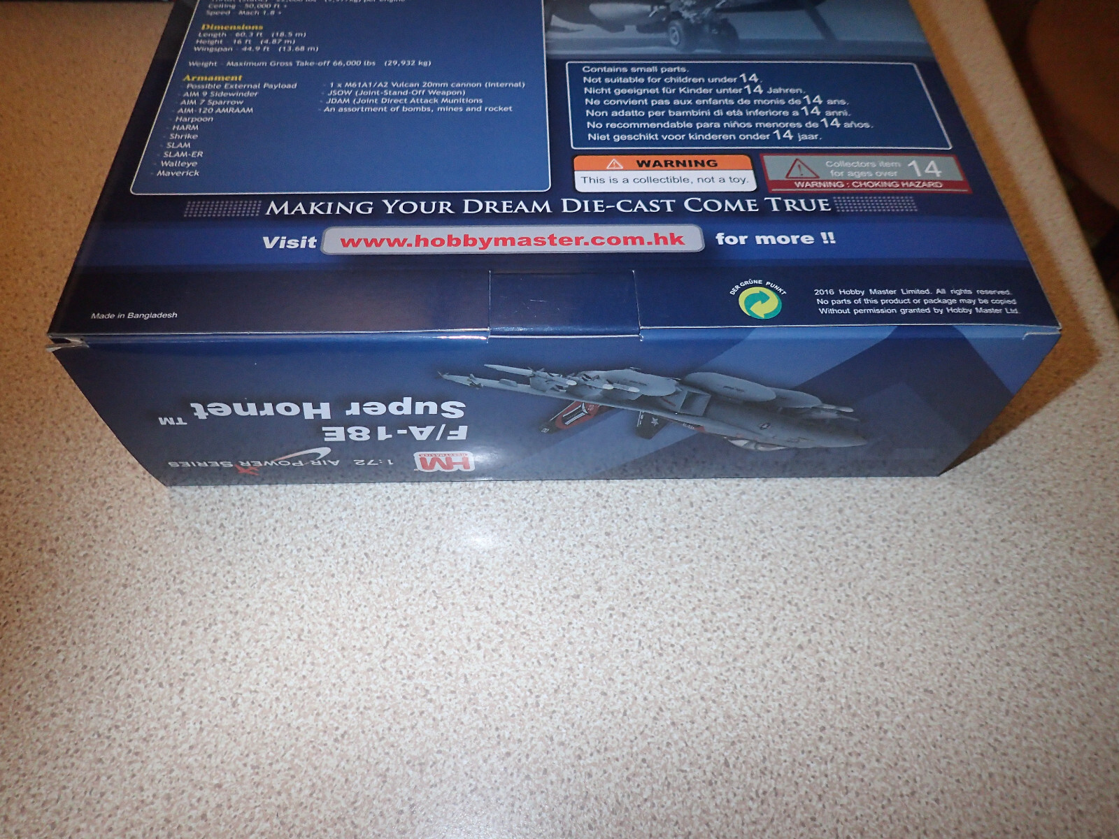Hobbymaster HA5129 1:72 F/A-18E Super Hornet “Top Gun” 2020 Sealed