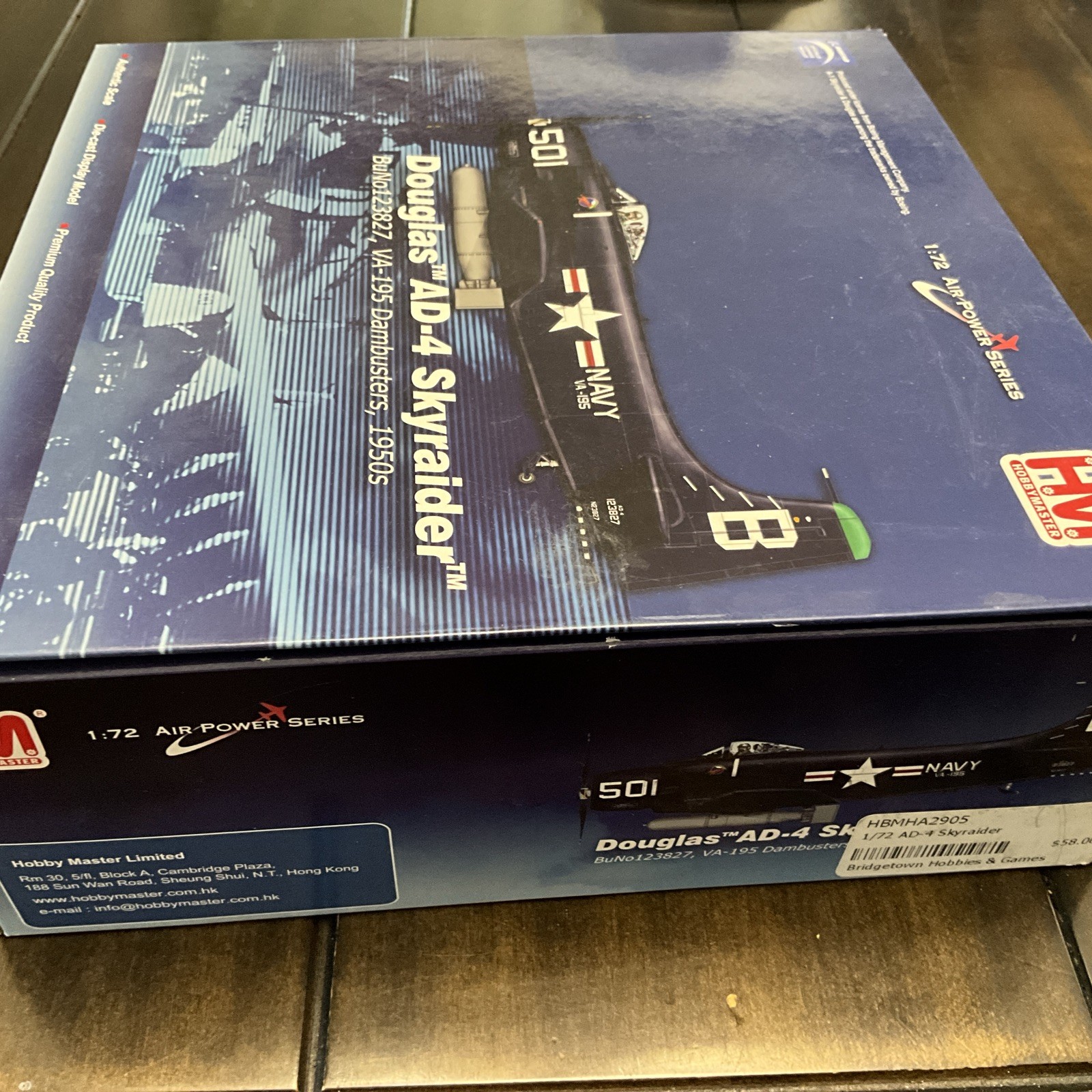 Hobby Master 1:72 Douglas AD-4 Skyraider Diecast Navy VA-195 Dambusters HA2905