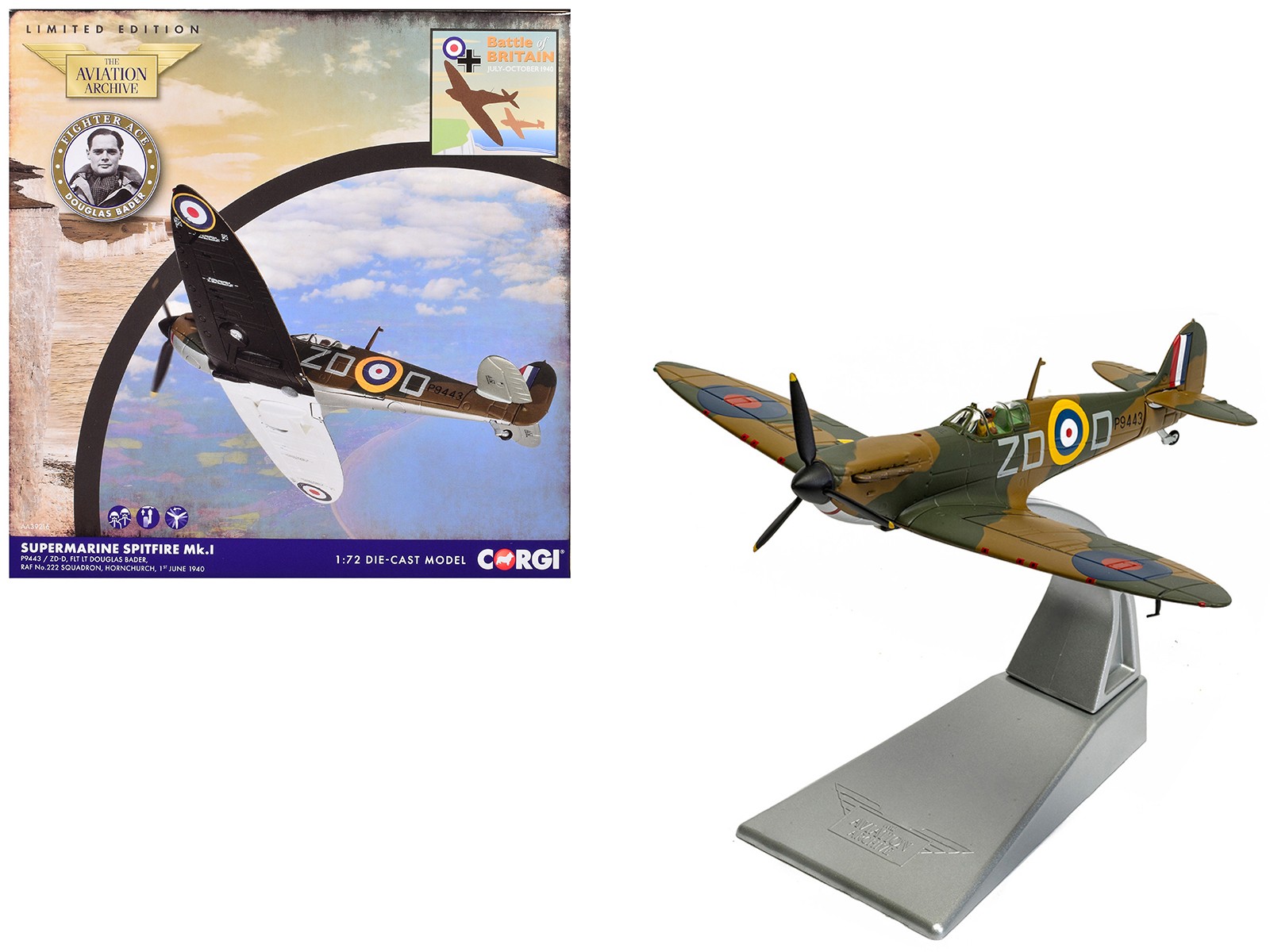 Supermarine Spitfire MkI Fighter Aircraft Royal Air Force Series 1/72 by Corgi