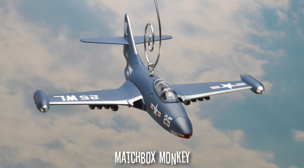 F9F Panther US MARINES Fighter Plane Korean War Custom Christmas Ornament Cougar