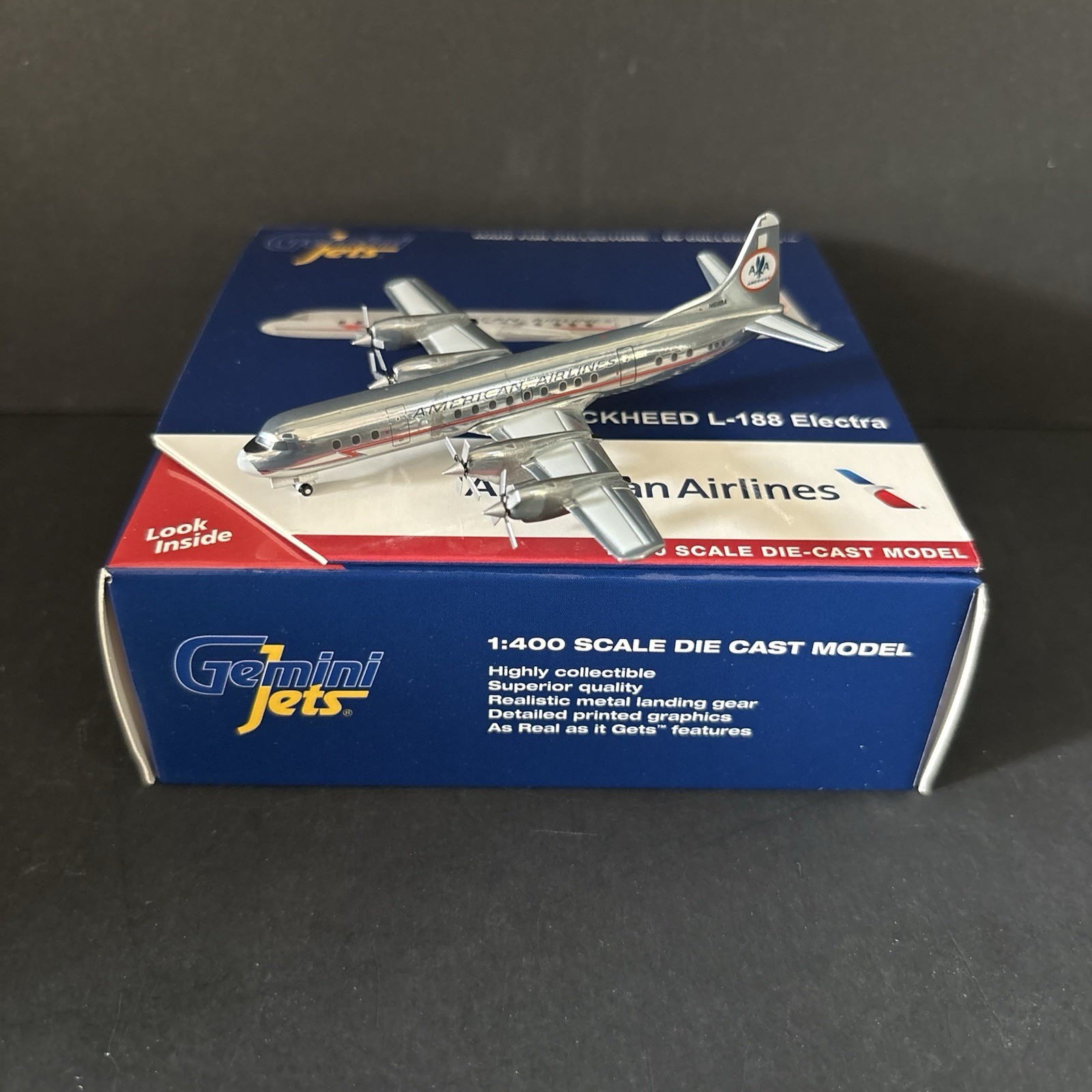 GeminiJets 1:400 American Airlines L-188A Electra N6118A GJAAL1718 Scale Model