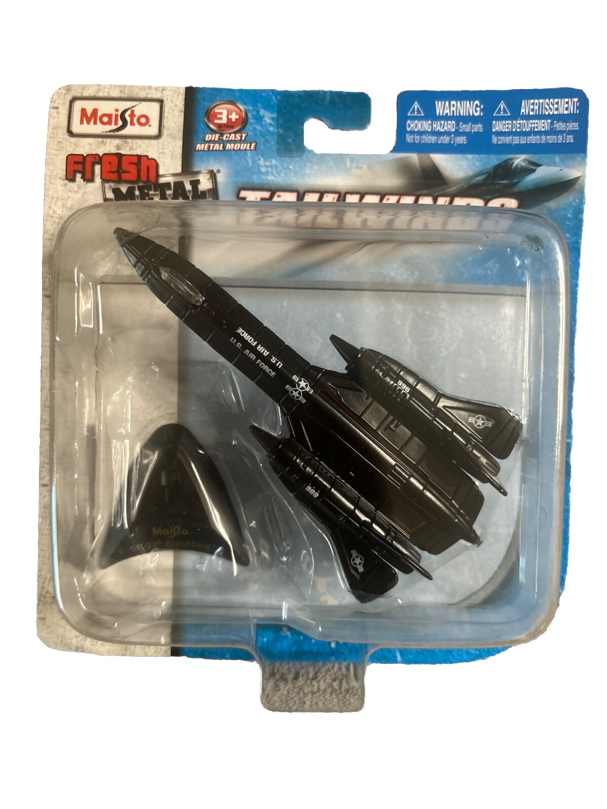 MAISTO TAILWINDS SR-71 BLACKBIRD FRESH METAL LOCKHEED NORTHROP W/STAND