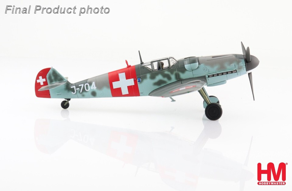HA8757 1/48 Messerschmitt BF 109G-6 Swiss Air Force J-704 7 Fliegerkompanie 1944
