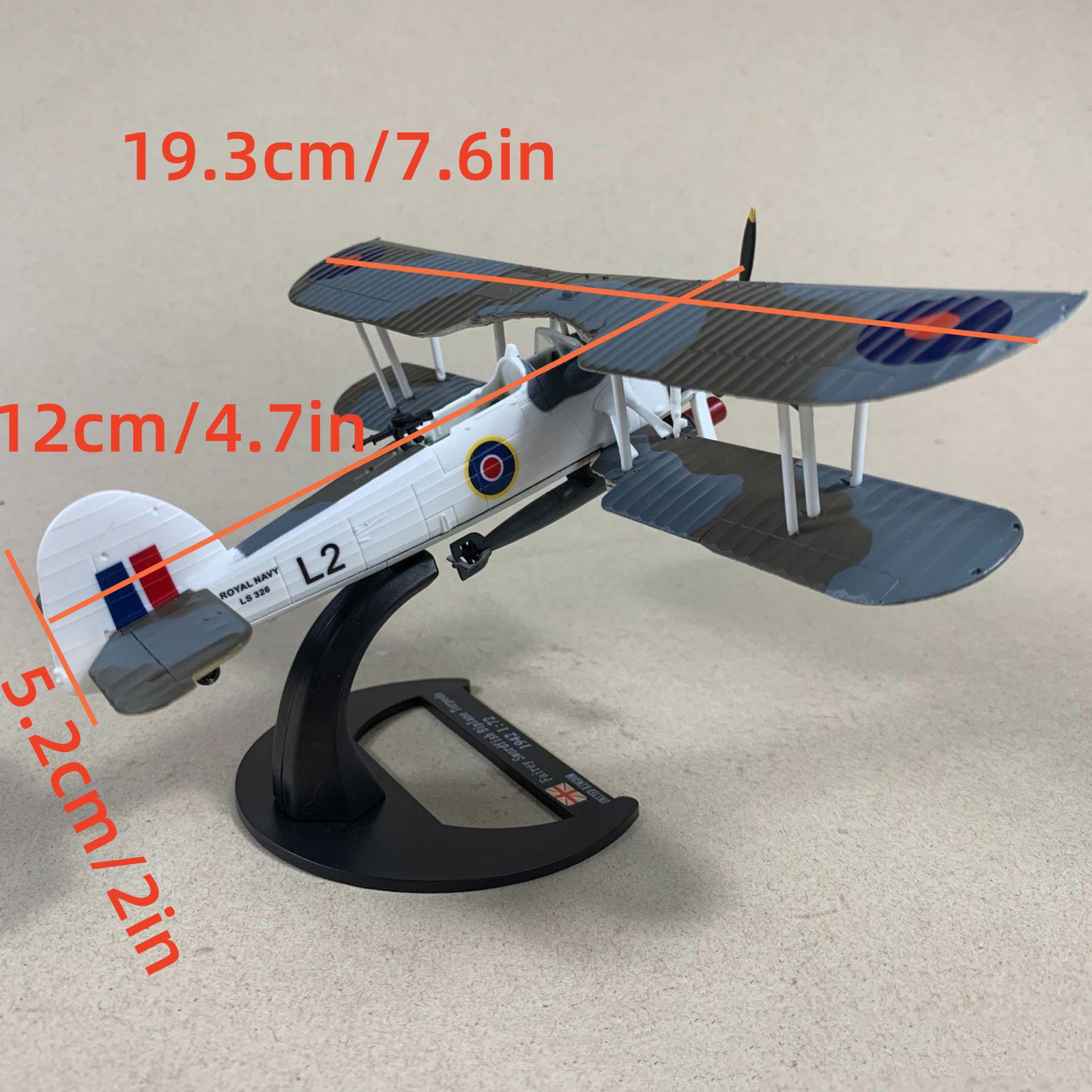 1/72 WWII British Navy Fairey Swordfish Aircraft Model Restore Original Airplane