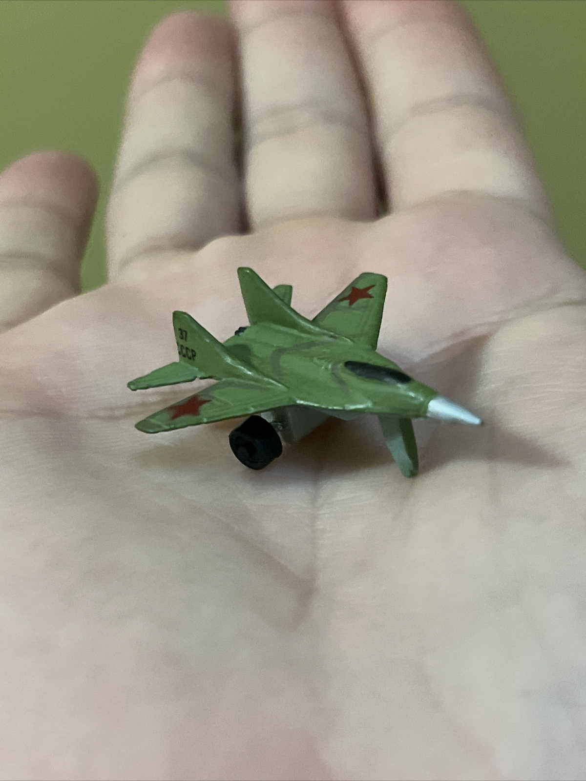 Micro Machines Military Mig-29 Fulcrum Fighter Jet Aircraft green Camo Blue