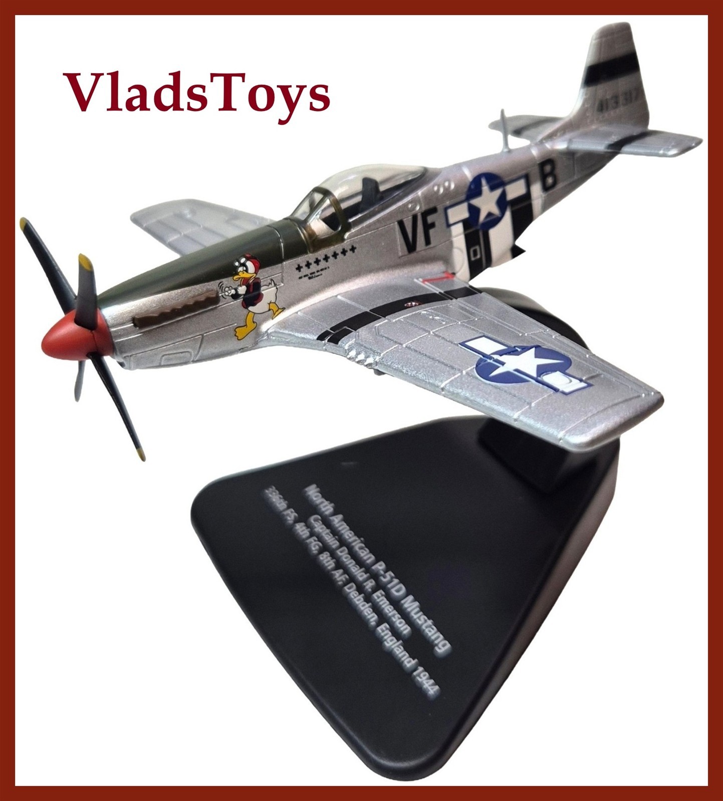 Oxford 1:72 P-51D Mustang USAAF Ace Capt. Donald Emerson “Debden Eagles” AC126