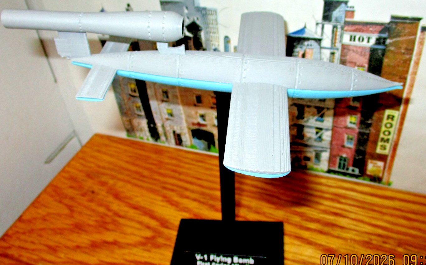 1:40 Military Built Model WWII Luftwaffe V1 Flying Bomb Cruise Missile 3D PRINT