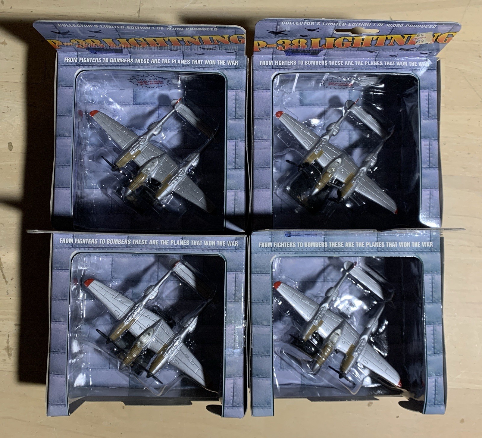 Flying Champions Champs Lot Of 4 P-38 Lightning Diecast Metal Planes