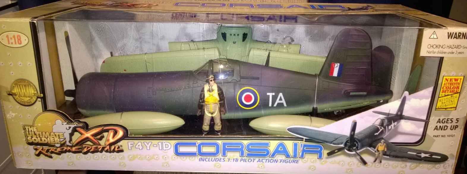 21st Century Toys 1:18 F4Y-1D Corsair RAF Version WWII Fighter NIB