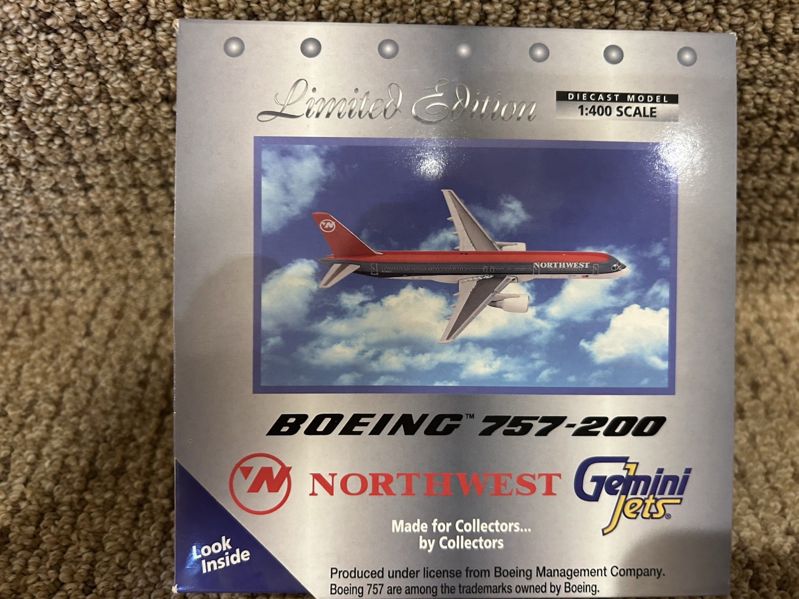 Gemini Jets, Northwest Airlines Boeing 757-200, 1996 Ltd. Edition, No. GJNWA224