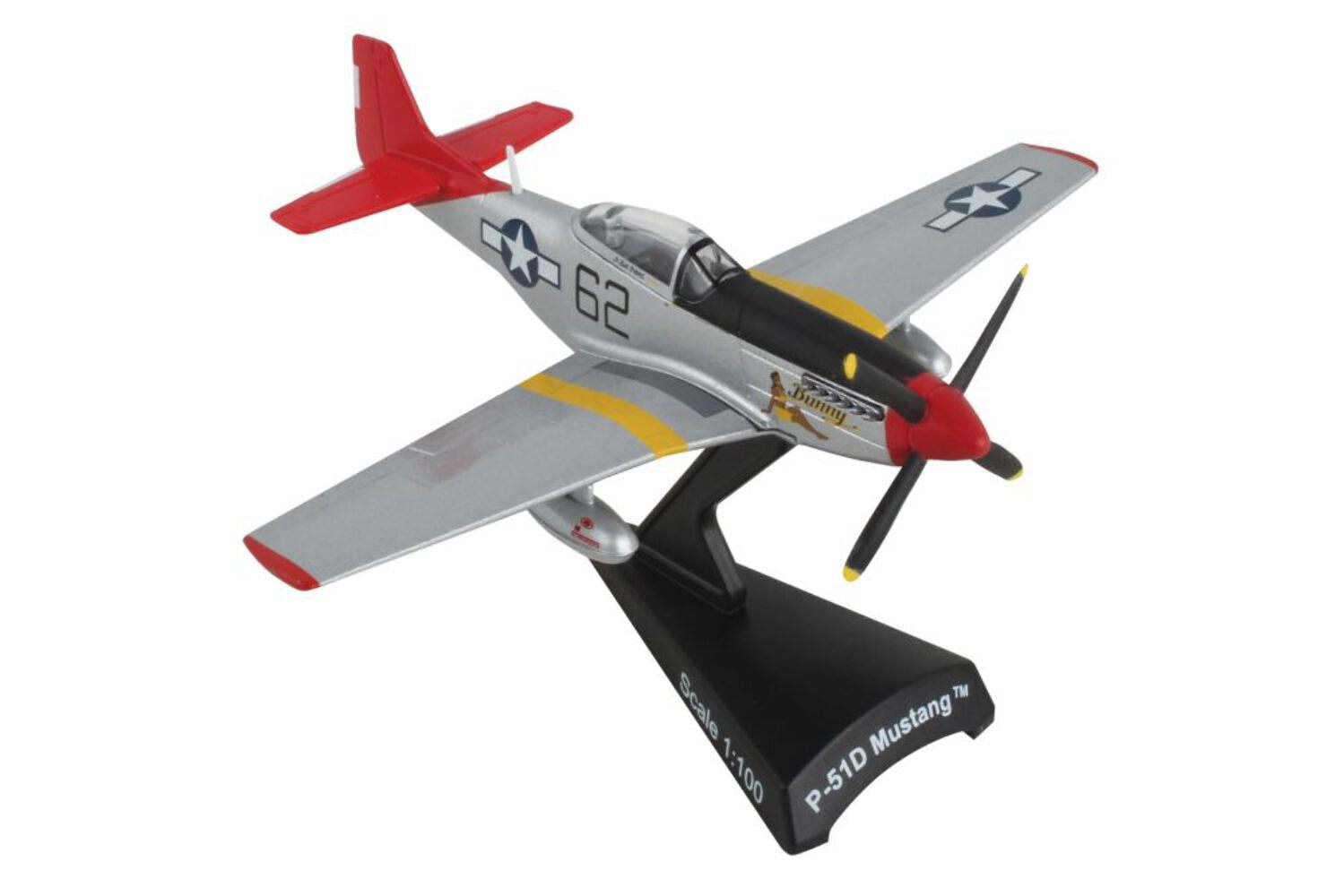 Daron PS5342-11 Postage Stamp 1/100 P-51D Mustang Bunny Red Tail