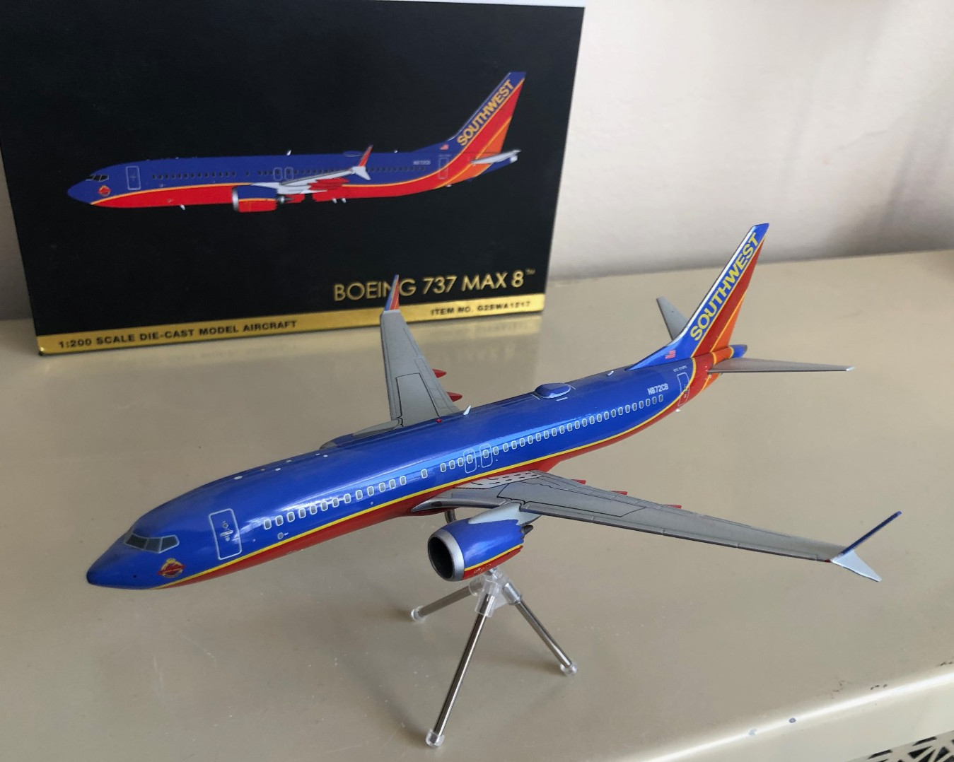 GEMINI200 Boeing 737-MAX8 – Southwest Canyon Blue; Scale: 1:200; Nr. G2SWA1217