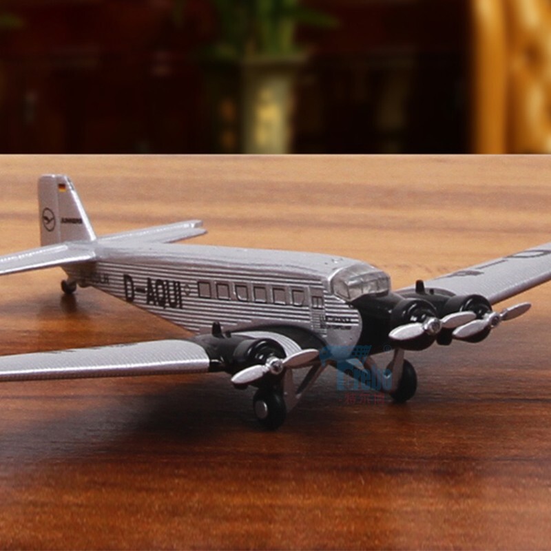 1:250 Scale Alloy Diecast Military Model Junkers JU52-3M Transport Aircraft