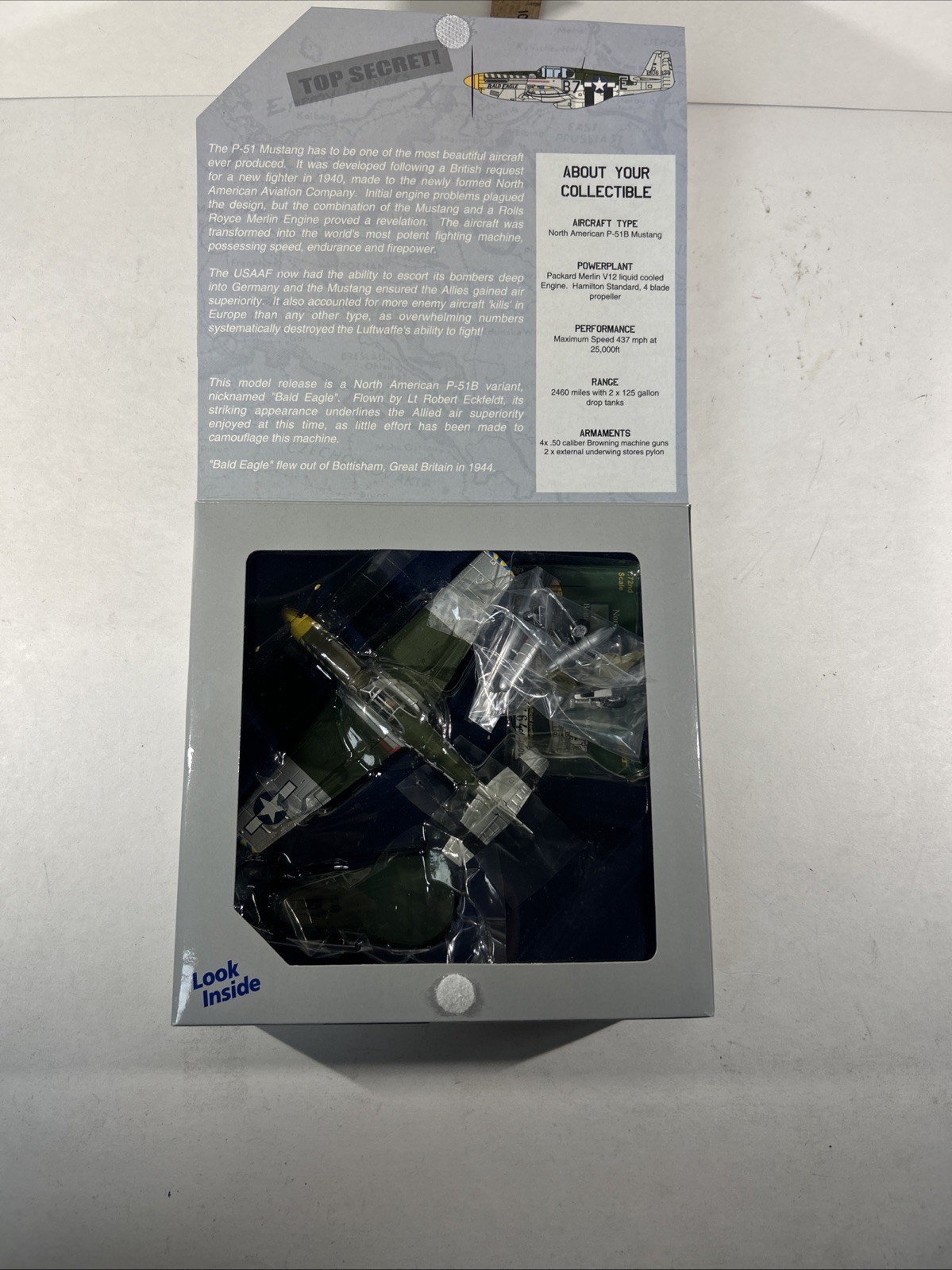 Gemini Aces 1/72 Scale GAUSA2001 North American P-51B Mustang “Bald Eagle” 1944