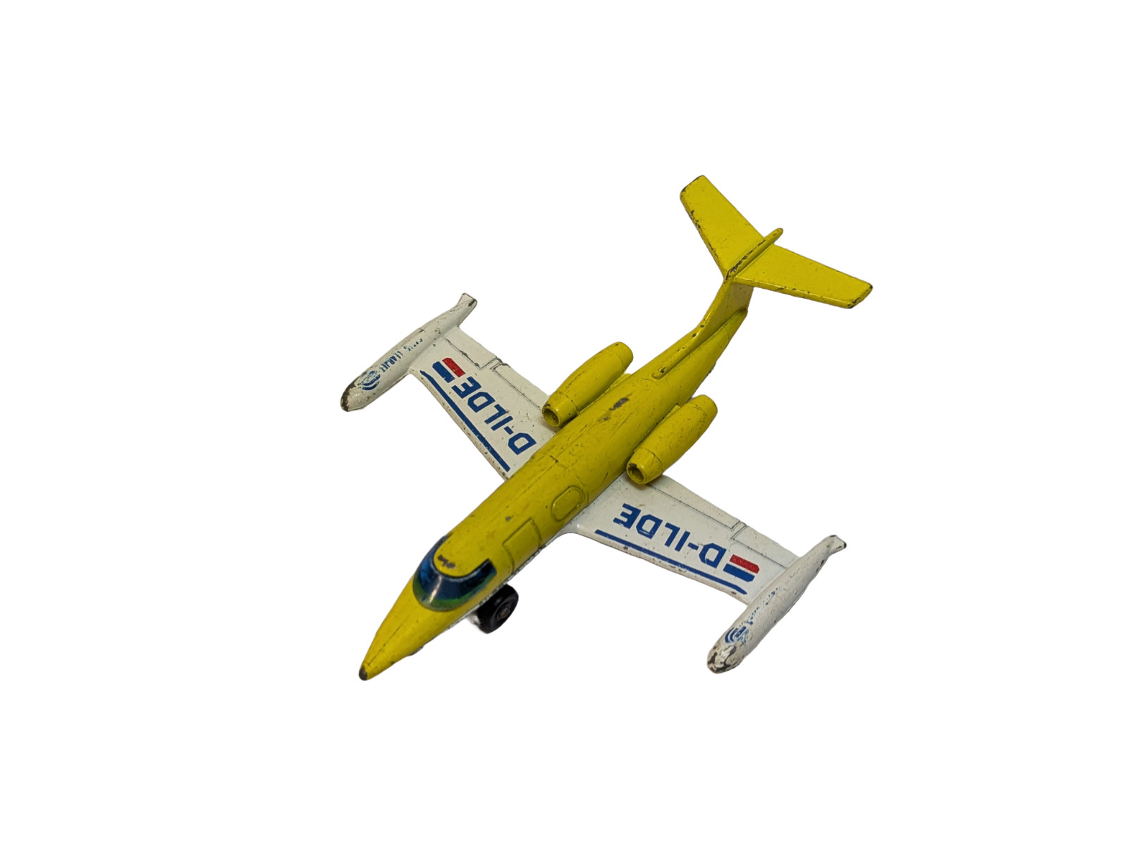 Vintage 1973 Lesney Matchbox LearJet D-ILDE Jet Diecast Toy Plane Made England