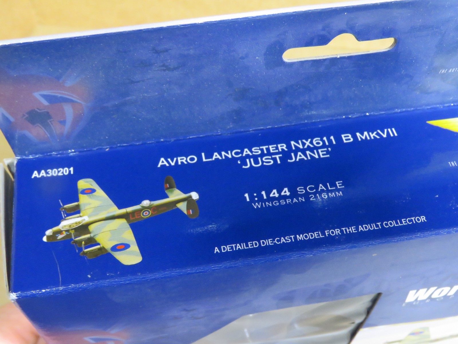 CORGI DIECAST 1:144 SCALE ” AVRO LANCASTER NX611 B MkVII ” JUST JANE AA30201