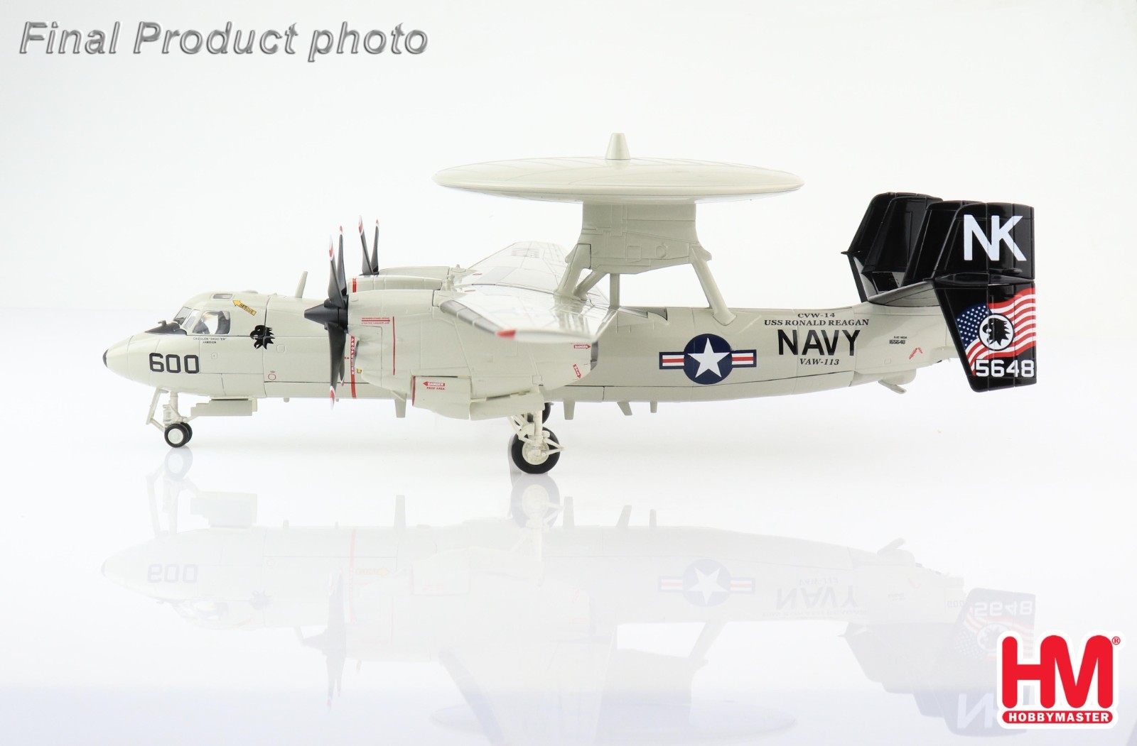 Hobby Master 1/72 Grumman E-2C Hawkeye USN VAW-113 Black Eagles USS R. Reagan