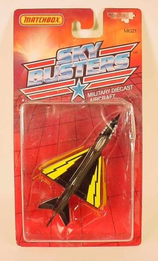 Matchbox Sky Busters SB4 Black MIG21 Mint On Card