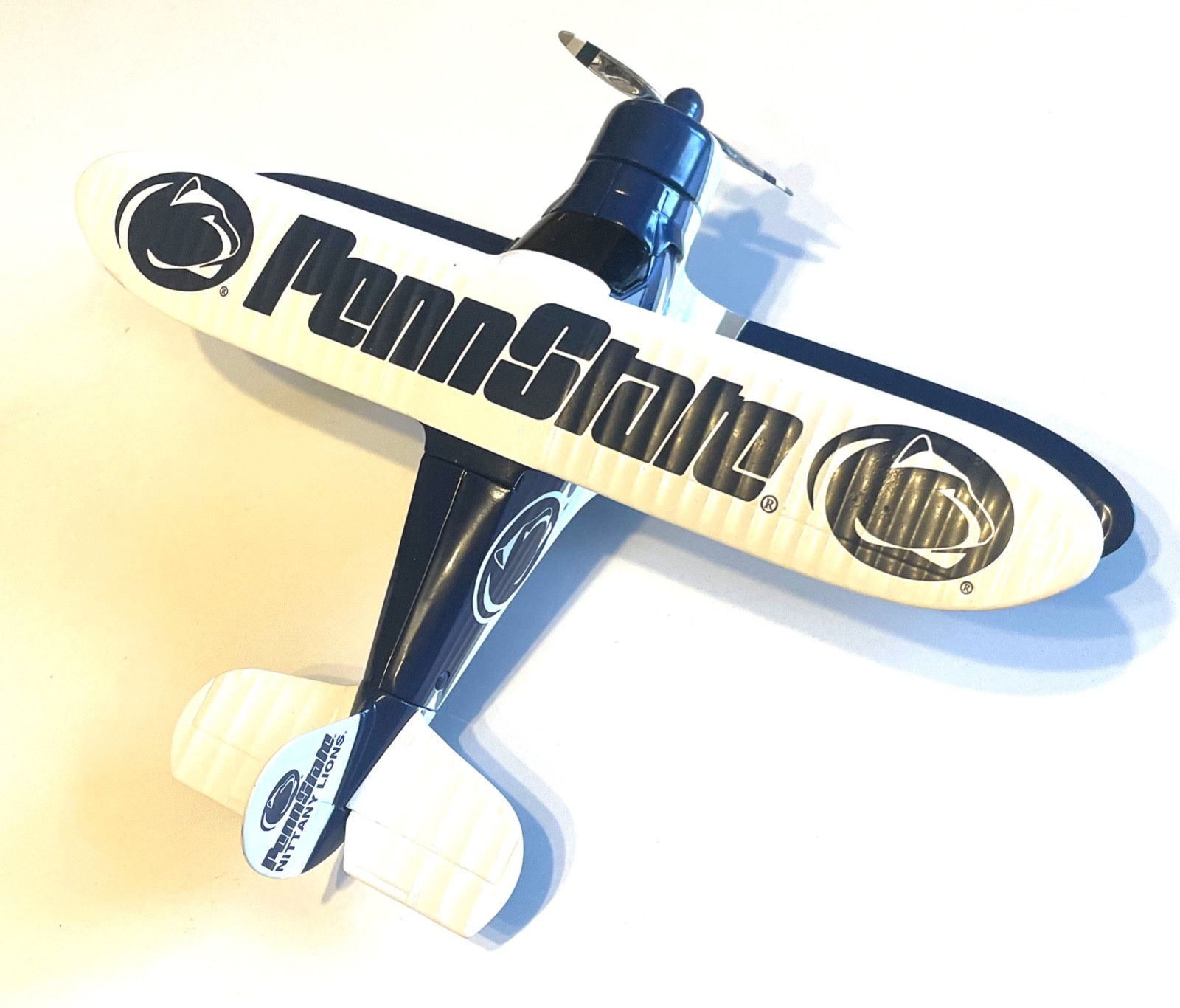 PENN STATE BEECHCRAFT D17 STAGGERWING DIE CAST METAL AIRPLANE BANK