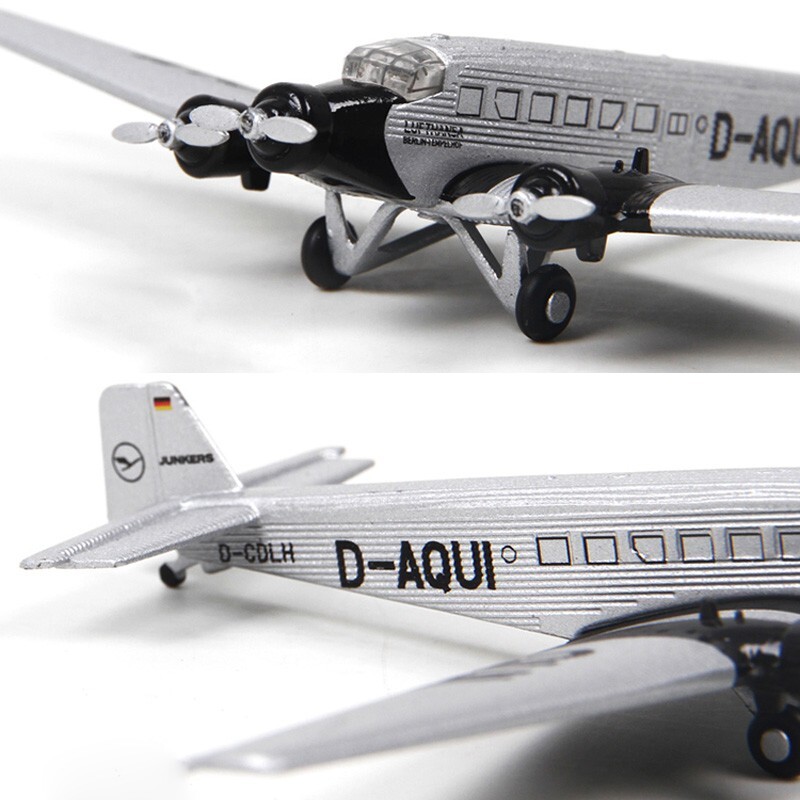 1:250 Scale Alloy Diecast Military Model Junkers JU52-3M Transport Aircraft