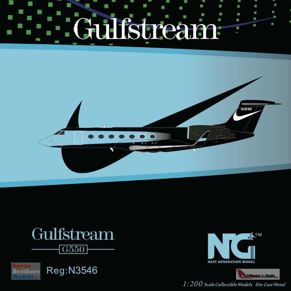 NGM75010 1:200 NG Model Nike Gulfstream G550 Reg #N3546 ‘2017’s Livery’
