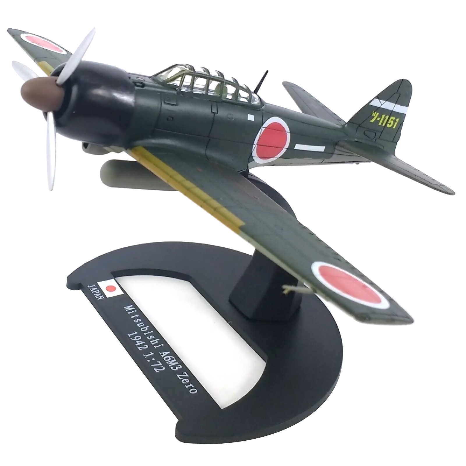 1/72 Scale A6M3 Zero Fighter Alloy Aircraft Model with stand Souvenir Display
