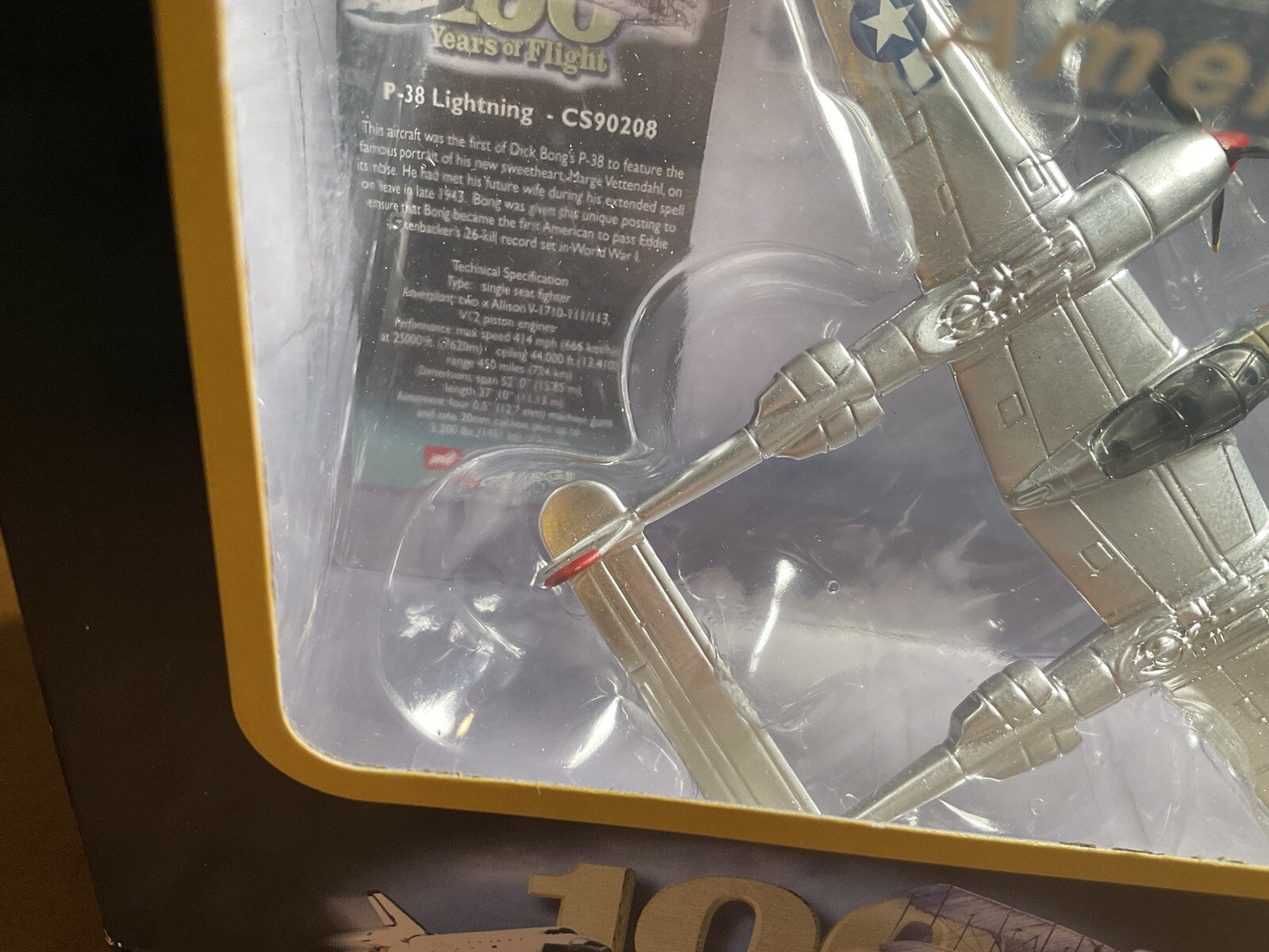 Corgi P-38 Lighting CS90208, 100 Years Of Flight, American Aces-Richard Bong NIB