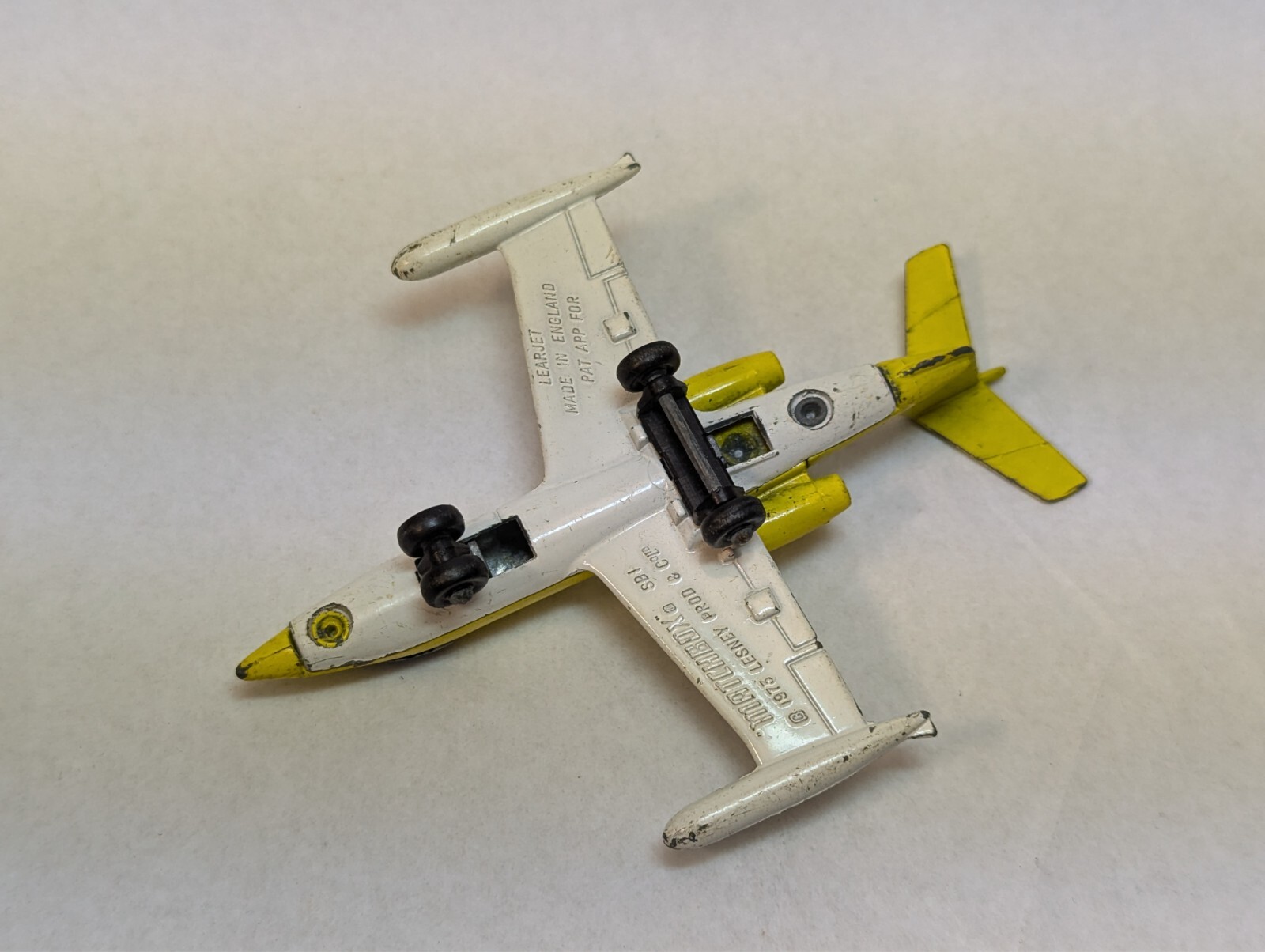 Vintage 1973 Lesney Matchbox LearJet D-ILDE Jet Diecast Toy Plane Made England