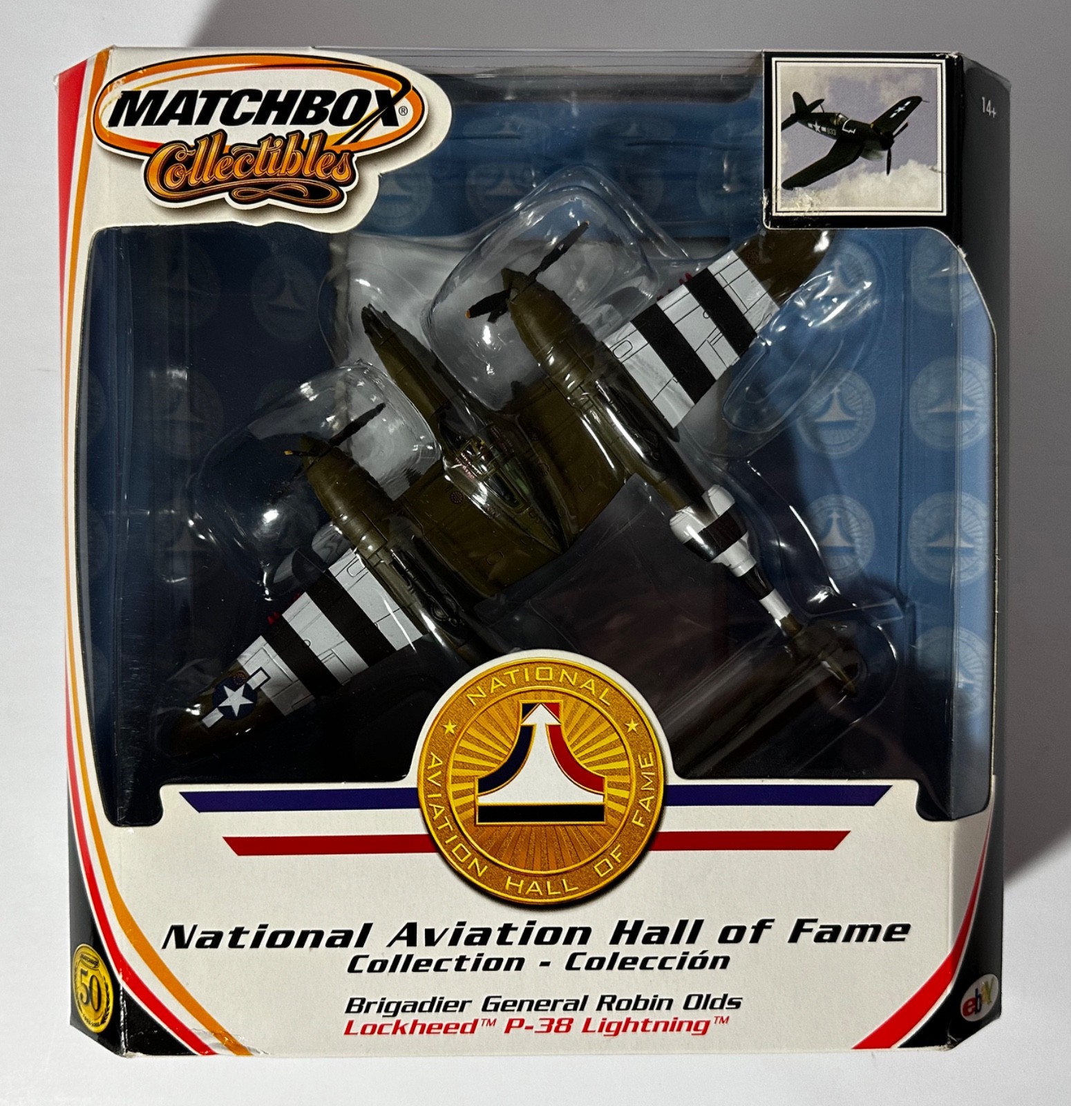 Matchbox 91058 1/72 Scale P-38 Lightning Brig Gen Robin Olds – 2 War Ace, SEALED