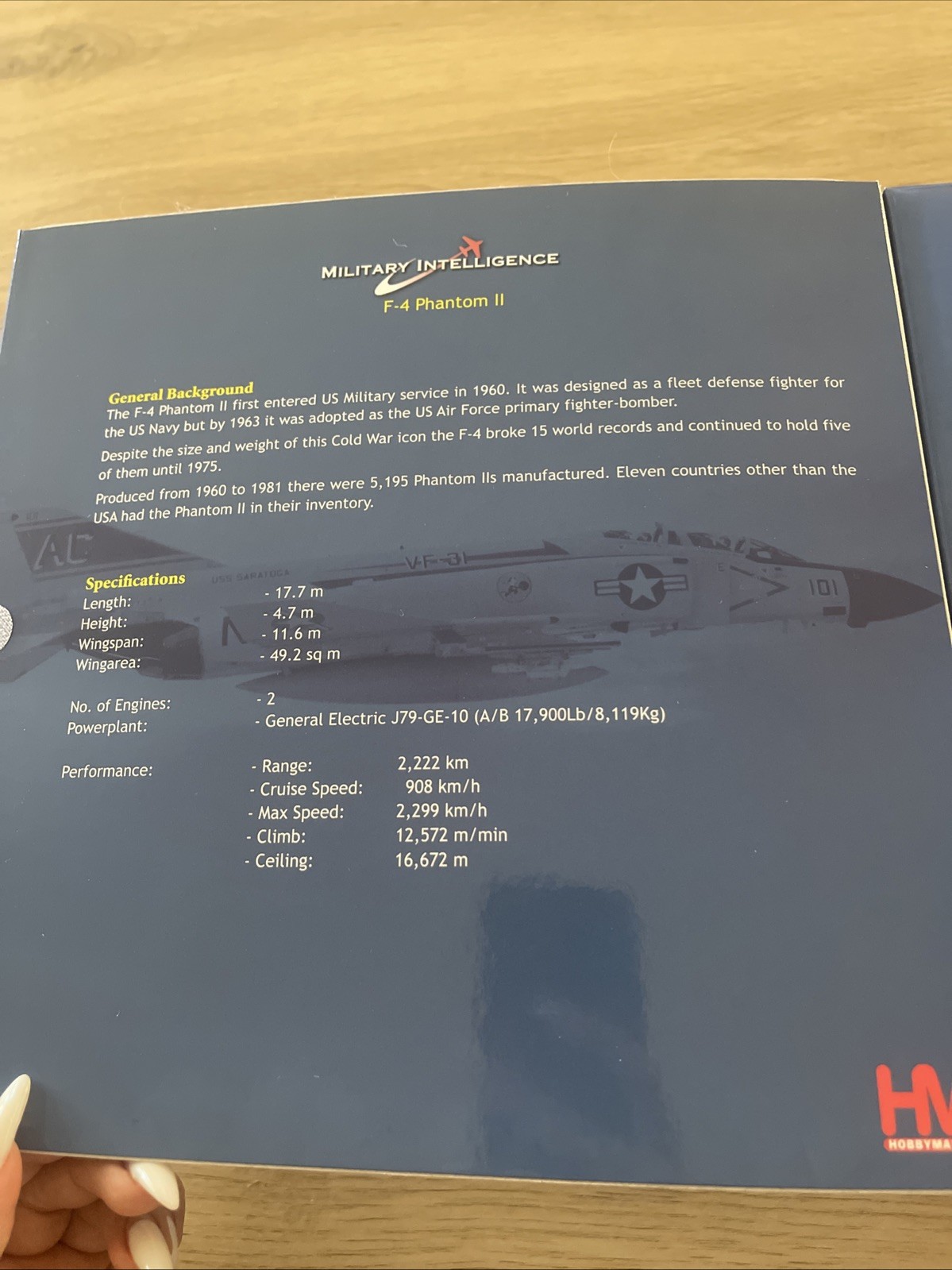 Hobby Master McDonnell Douglas F-4 Phantom II 1/72 Scale Diecast Model HA19079