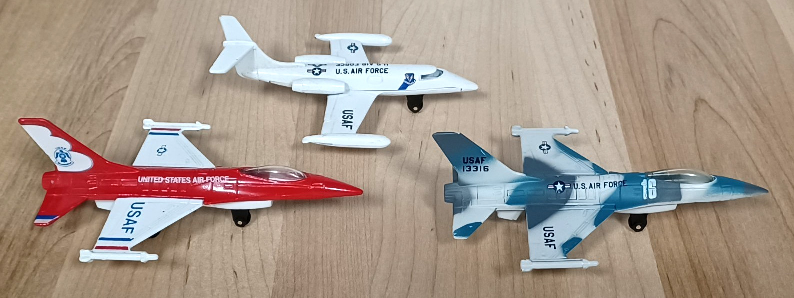 Matchbox Diecast Plane Lot USAF F-16A F-16B SB1 Lear Jet US Air Force Vintage