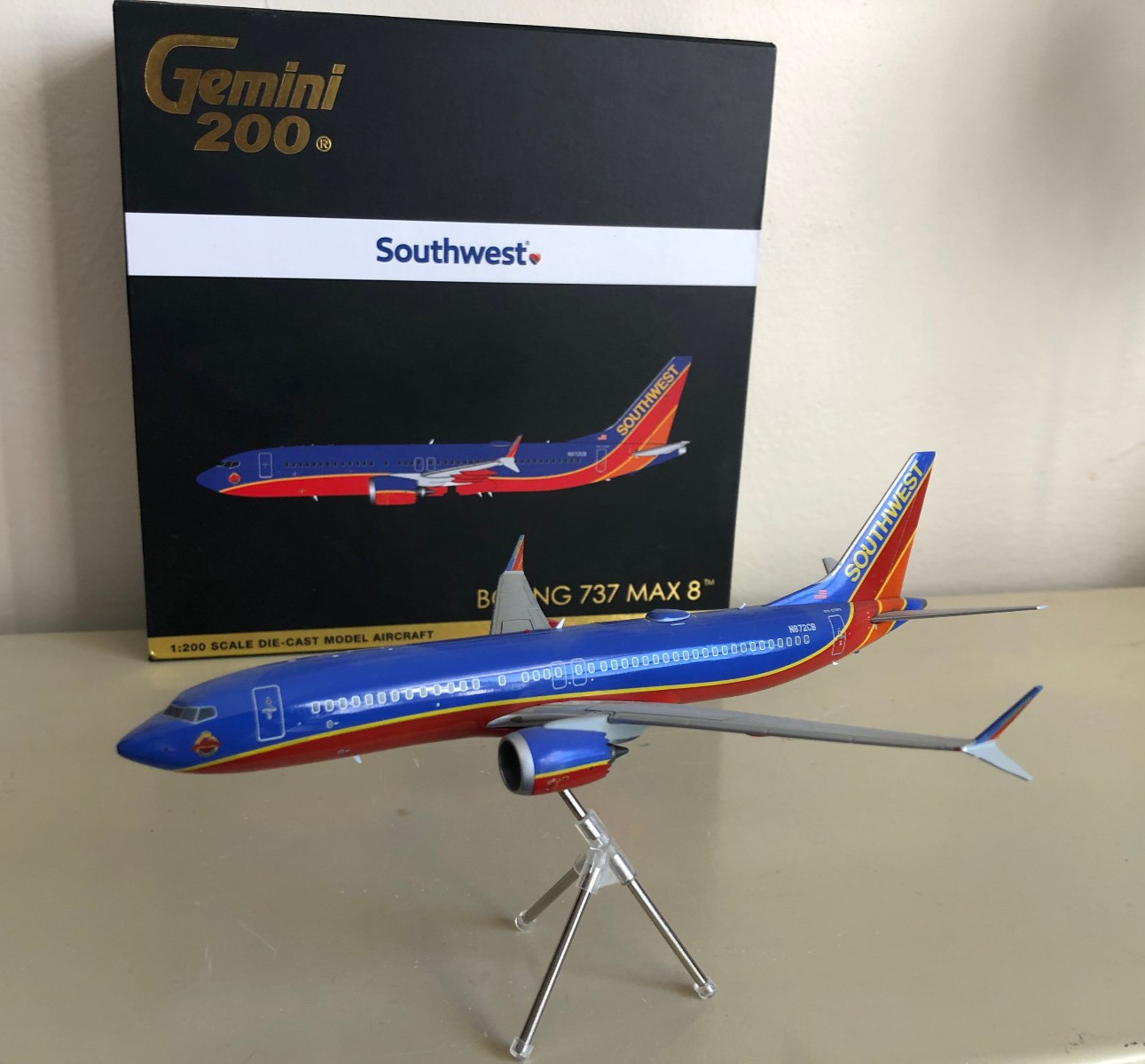 GEMINI200 Boeing 737-MAX8 – Southwest Canyon Blue; Scale: 1:200; Nr. G2SWA1217