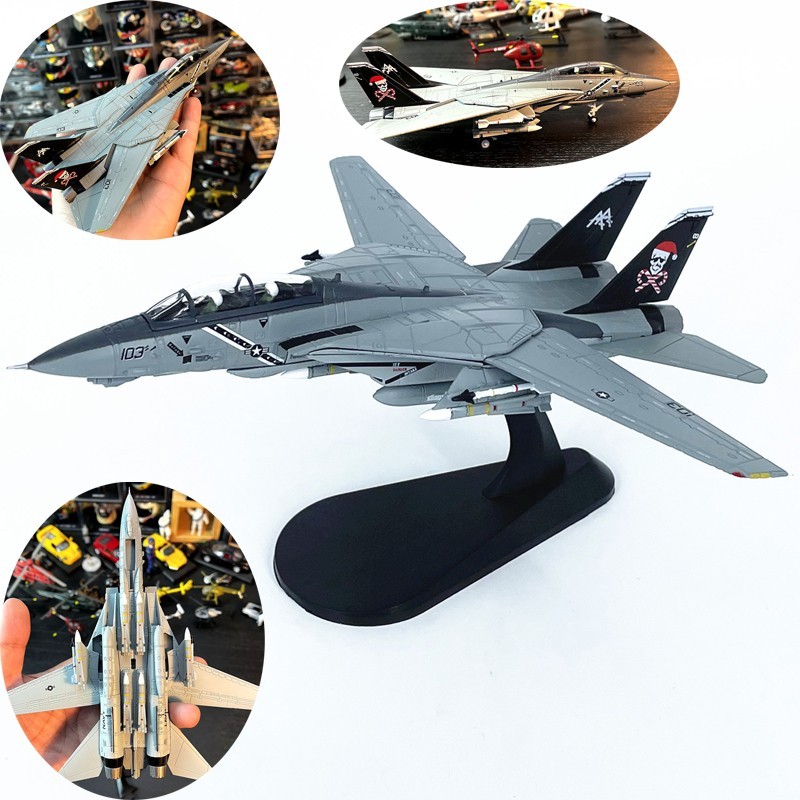 1:100 Diecast Military Model U.S.Navy F-14B Tomcat VF-103 “Jolly Rogers” Fighter