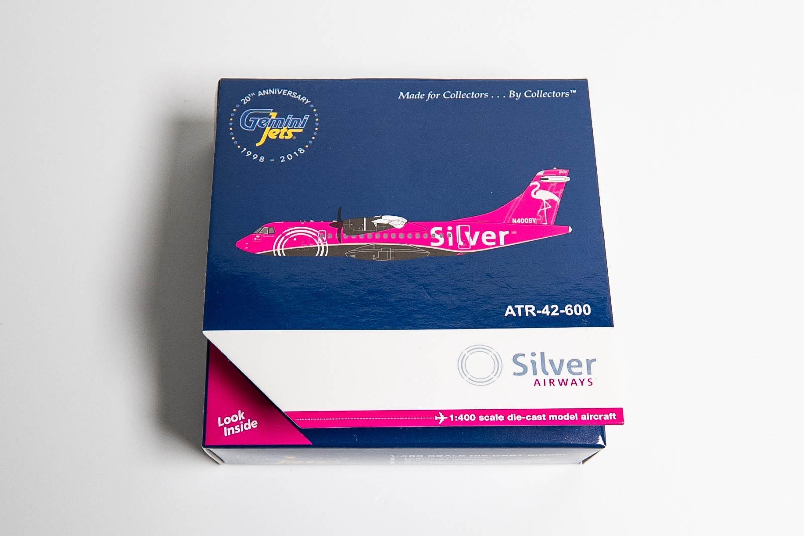 GeminiJets 1:400 Silver Airways ATR-42-600 N400SV GJSIL1793 Scale Model Airplane