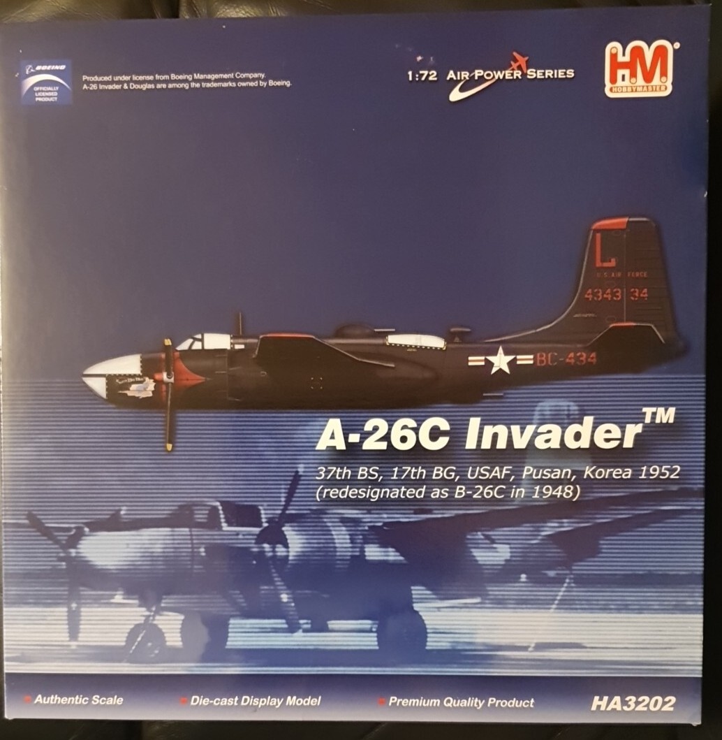 Hobbymaster Aviation A-26C Invader 37th BS, 17th BG USAF PUSAN KOREA 1952 HA3202