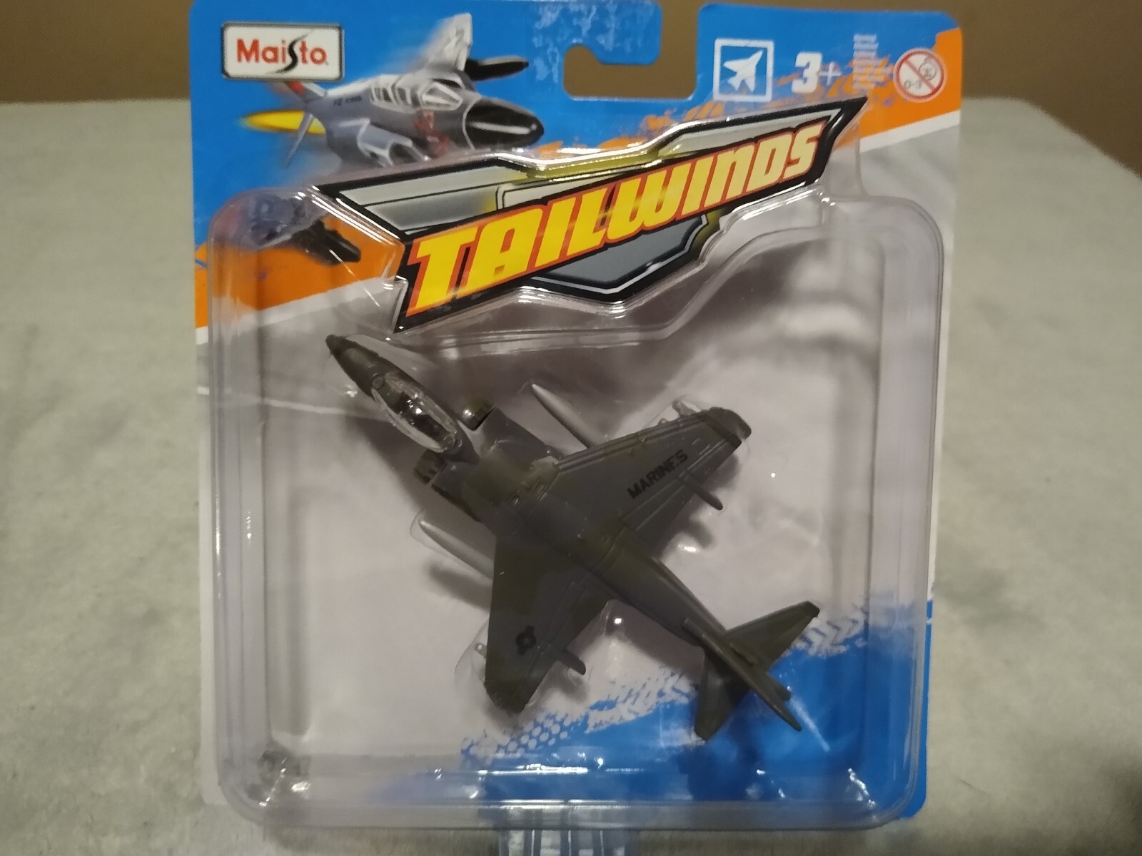 Maisto Die Cast ⭐ Marines Black AV-8B Harrier II Fighter Jet ⭐ Metal 15088 ~NEW