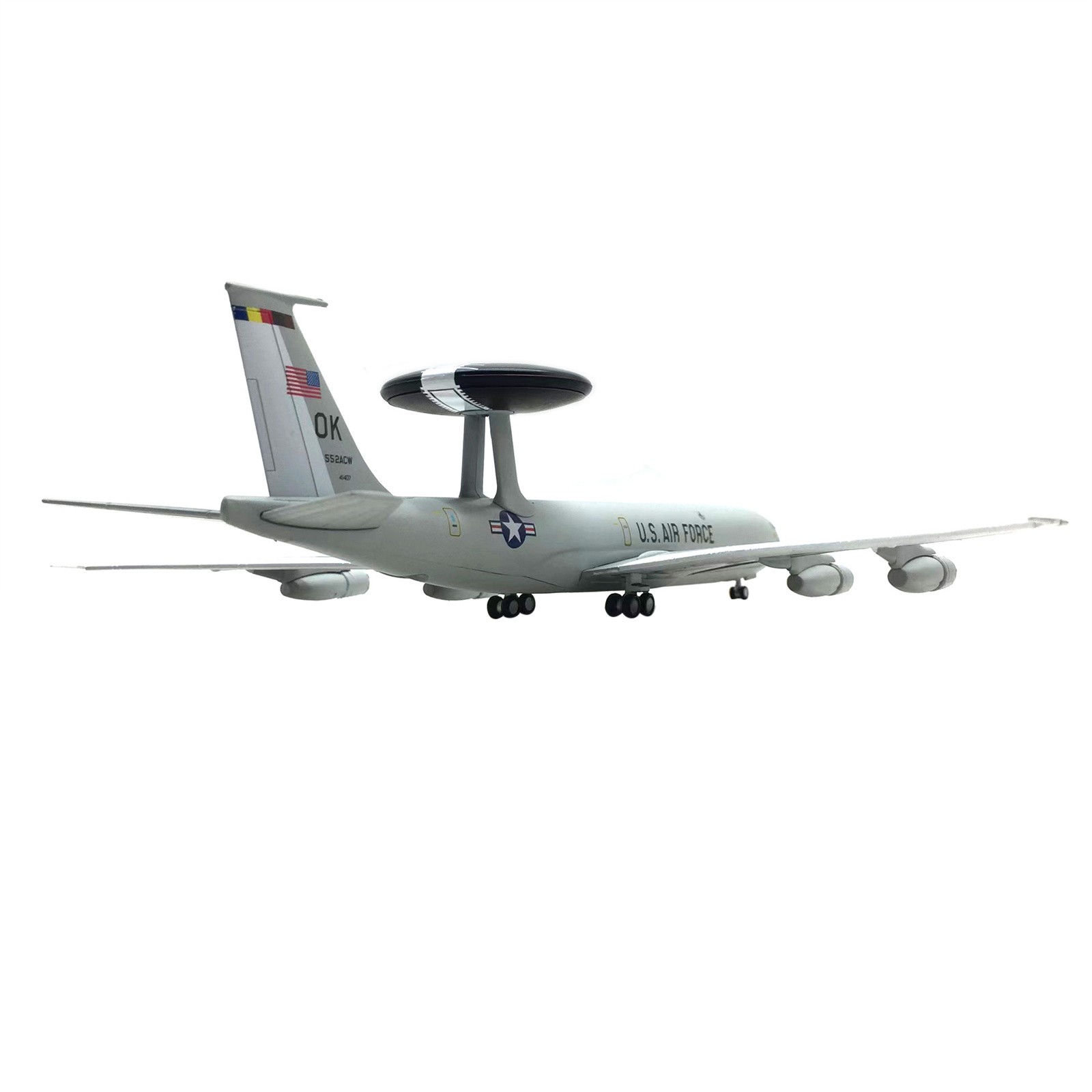 1/200 Scale US E-3 E3 Sentry AWACS High Simulation Plane Model Alloy+ABS Plastic