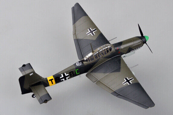 Easy Model 1/72 Germany Ju-87D-1 Stuka 2./StG.2 1942 Fighter Plastic Model#36385