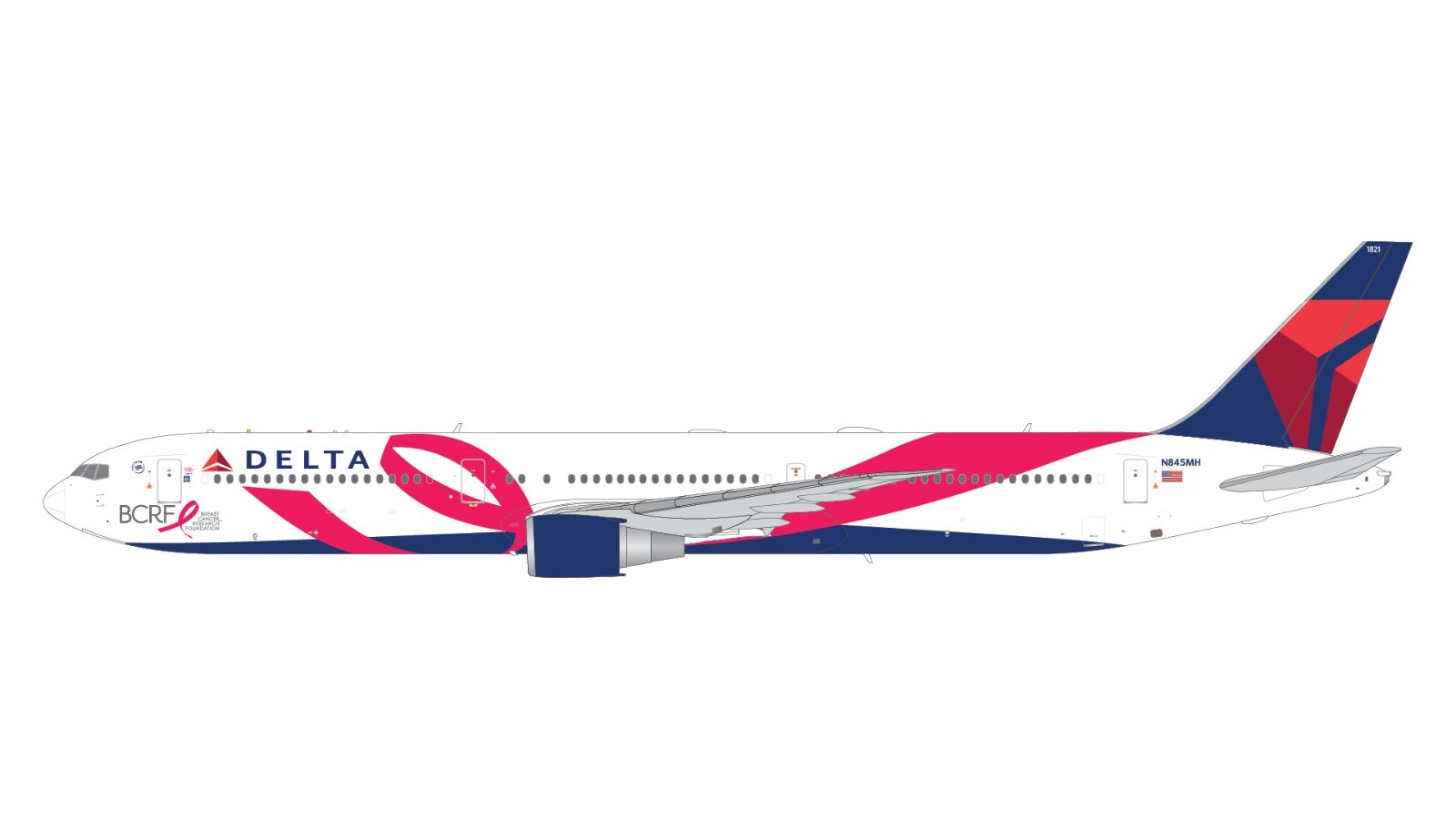 Delta Boeing 767-400ER N845MH GeminiJets G2DAL1446 Scale 1:200 PRE-ORDER