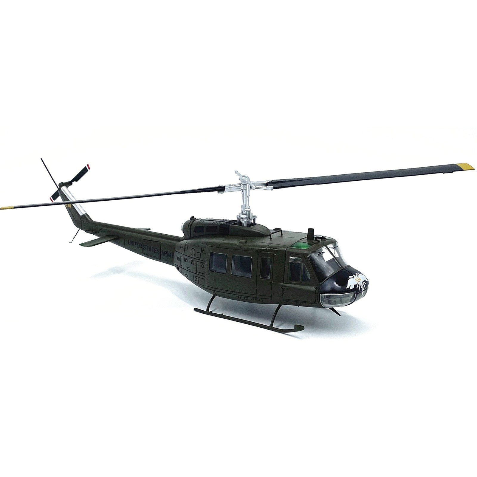 Premium US Army Huey Helicopter Diecast Model 1:48 Scale with Rotating Tail
