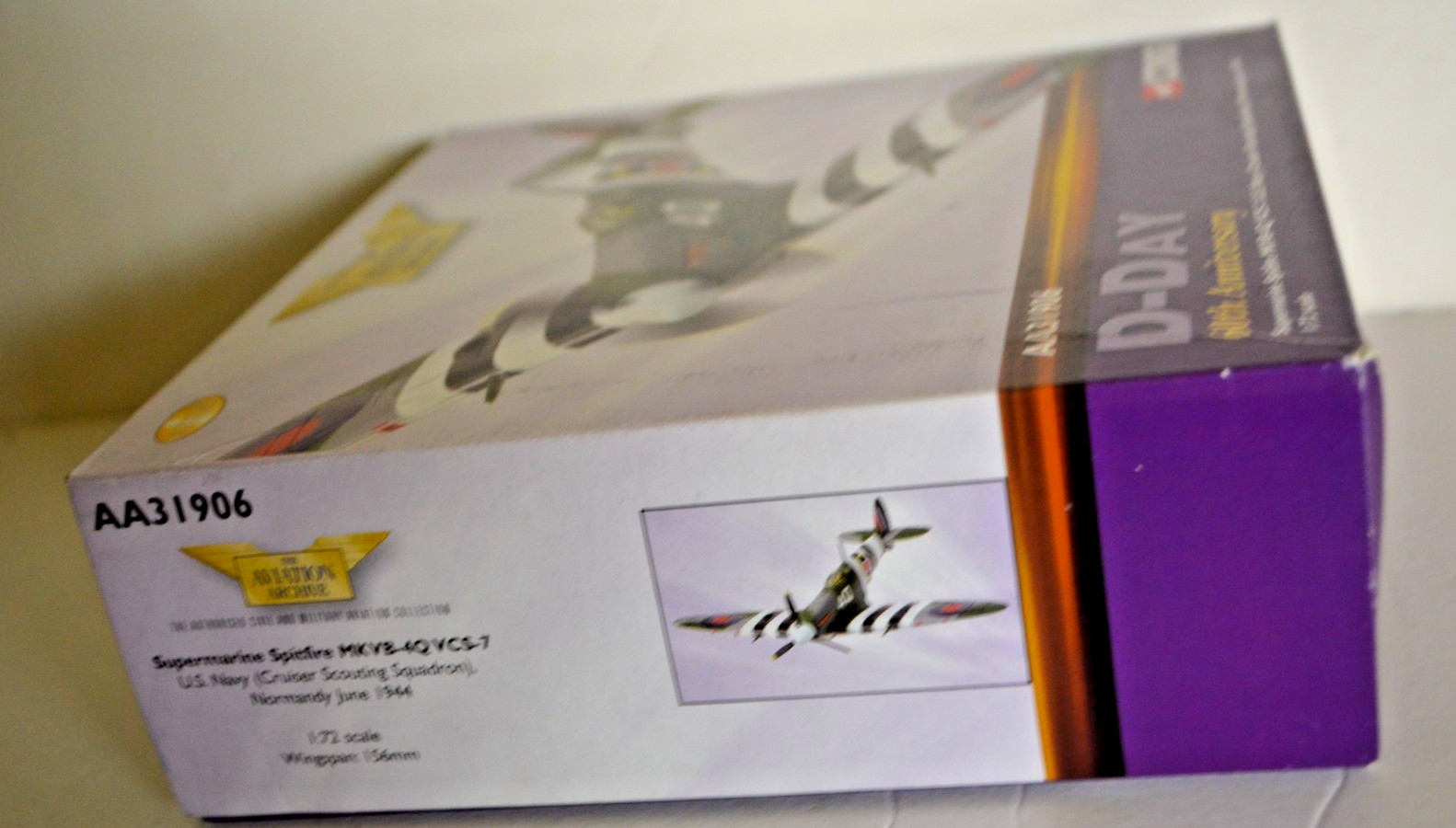 CORGI AA31906 SUPERMARINE SPITFIRE MKVB-4Q VCS-7 D-DAY 60TH NORMANDY 1944 1/72