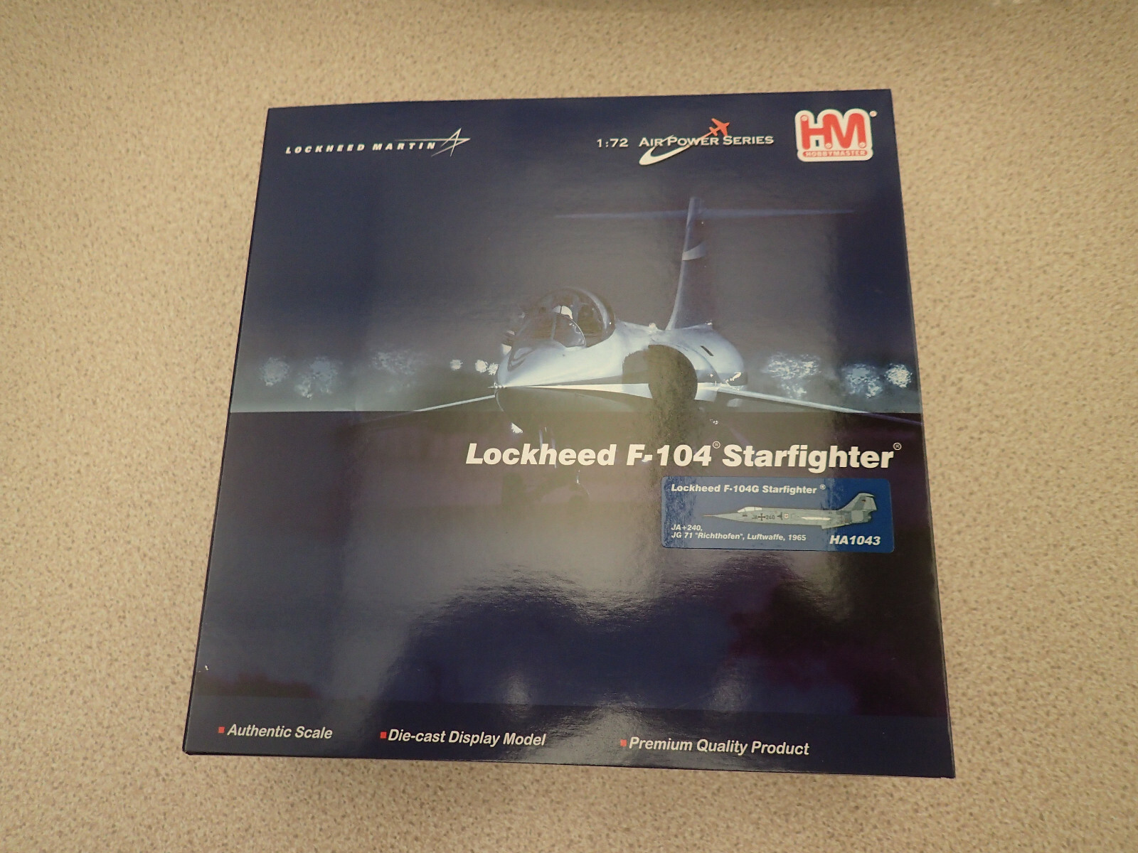 Hobbymaster HA1043 1:72 Lockheed F-104G Starfighter Richthofen 65 Factory Sealed