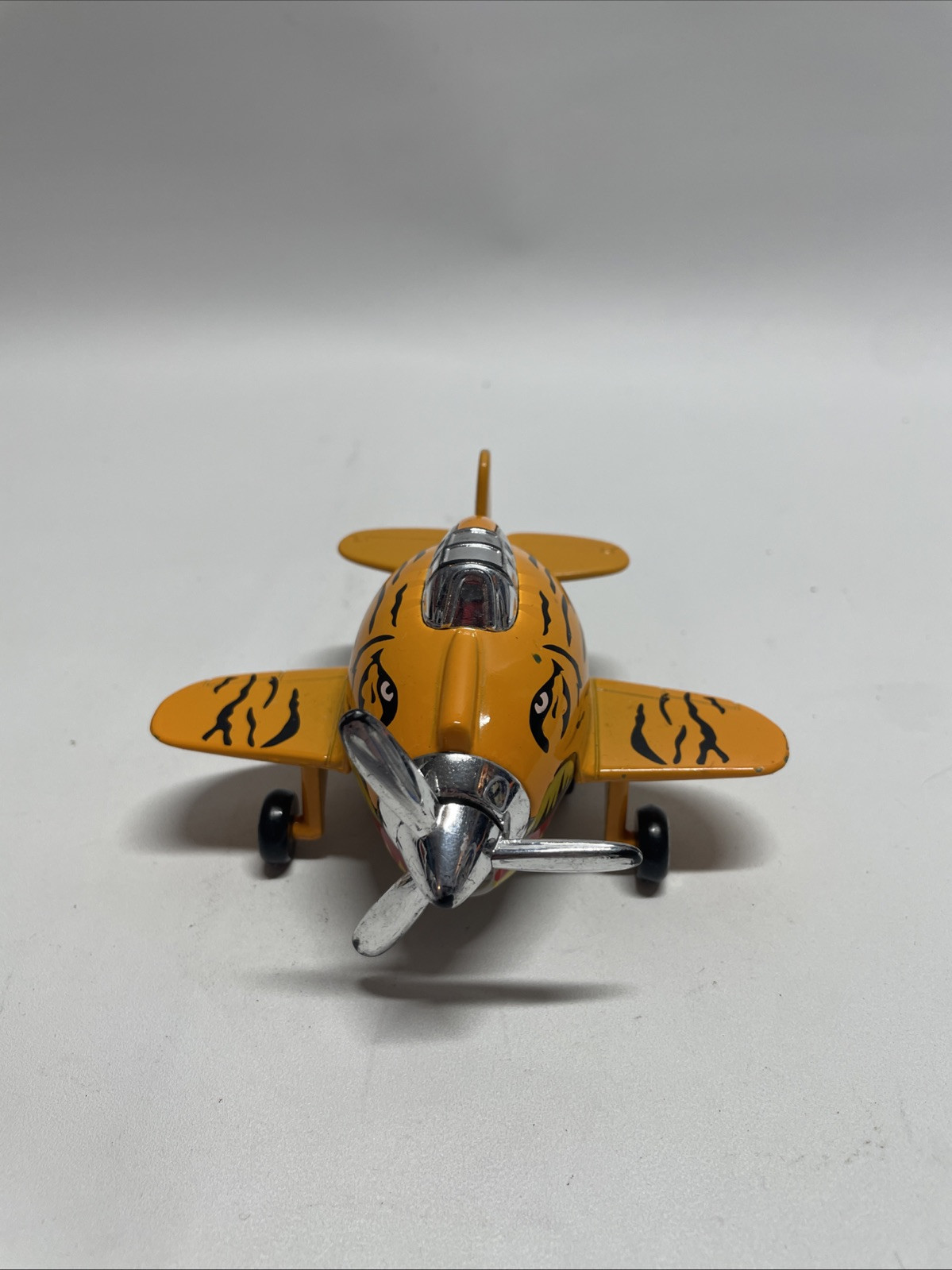 Pull Back Sky Shark Propeller Plane Toysmith Sky Shark Rare Yellow Works!