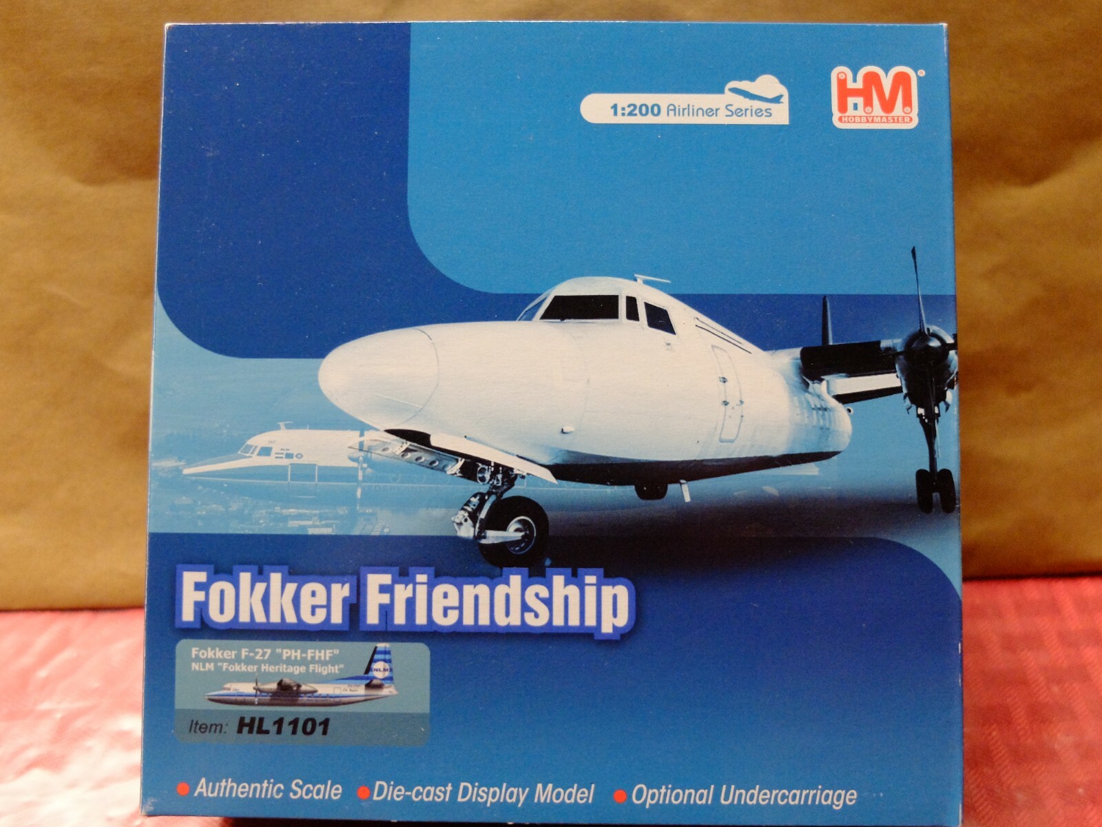 1:200 Hobby Master Fokker F27 Friendship Dutch NLM Fokker Heritage Flight