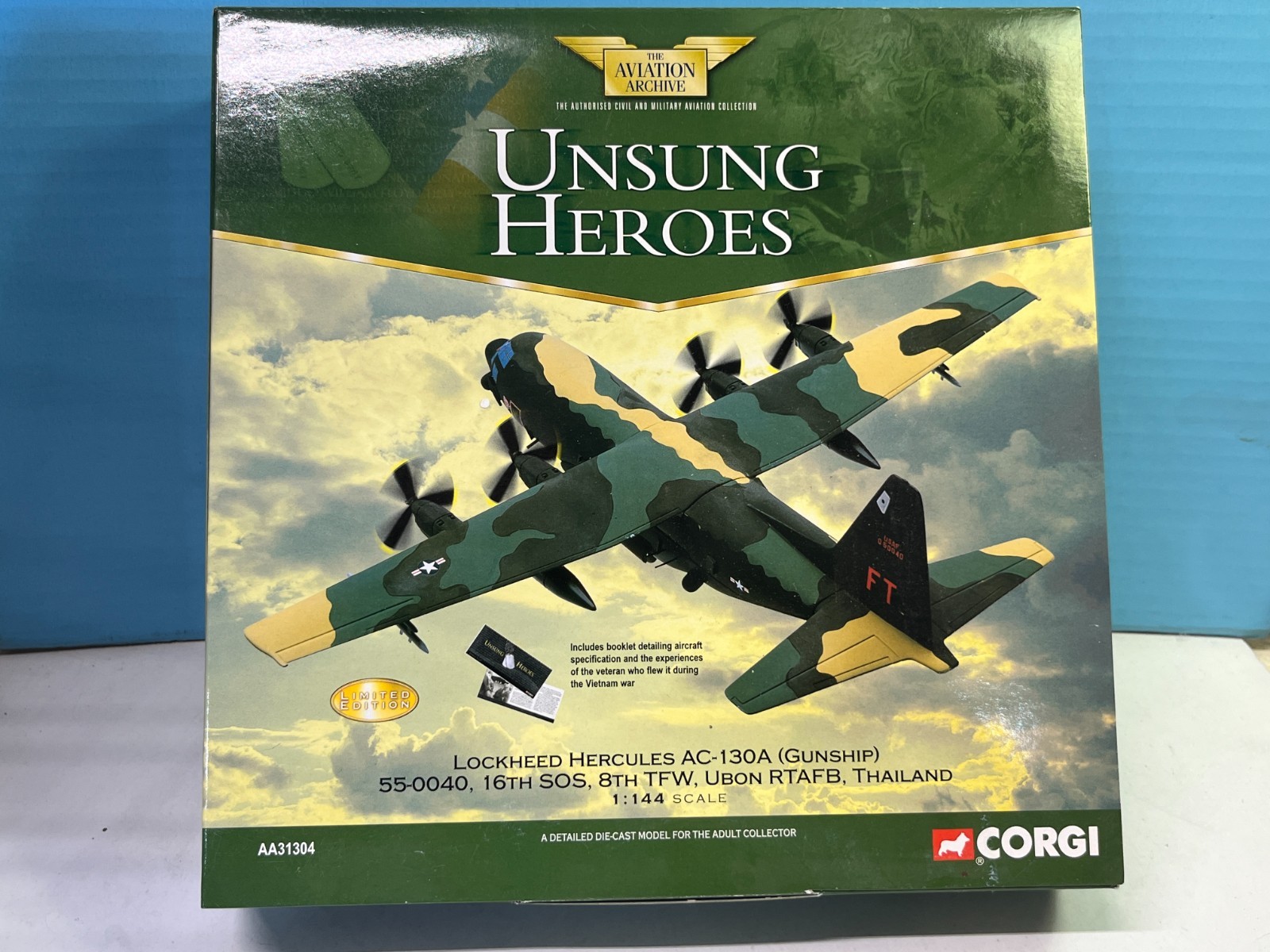 1/144 CORGI LOCKHEED HERCULES AC 130A GUNSHIP 16TH SOS 8TH TFW UBON RTAFB THAILA
