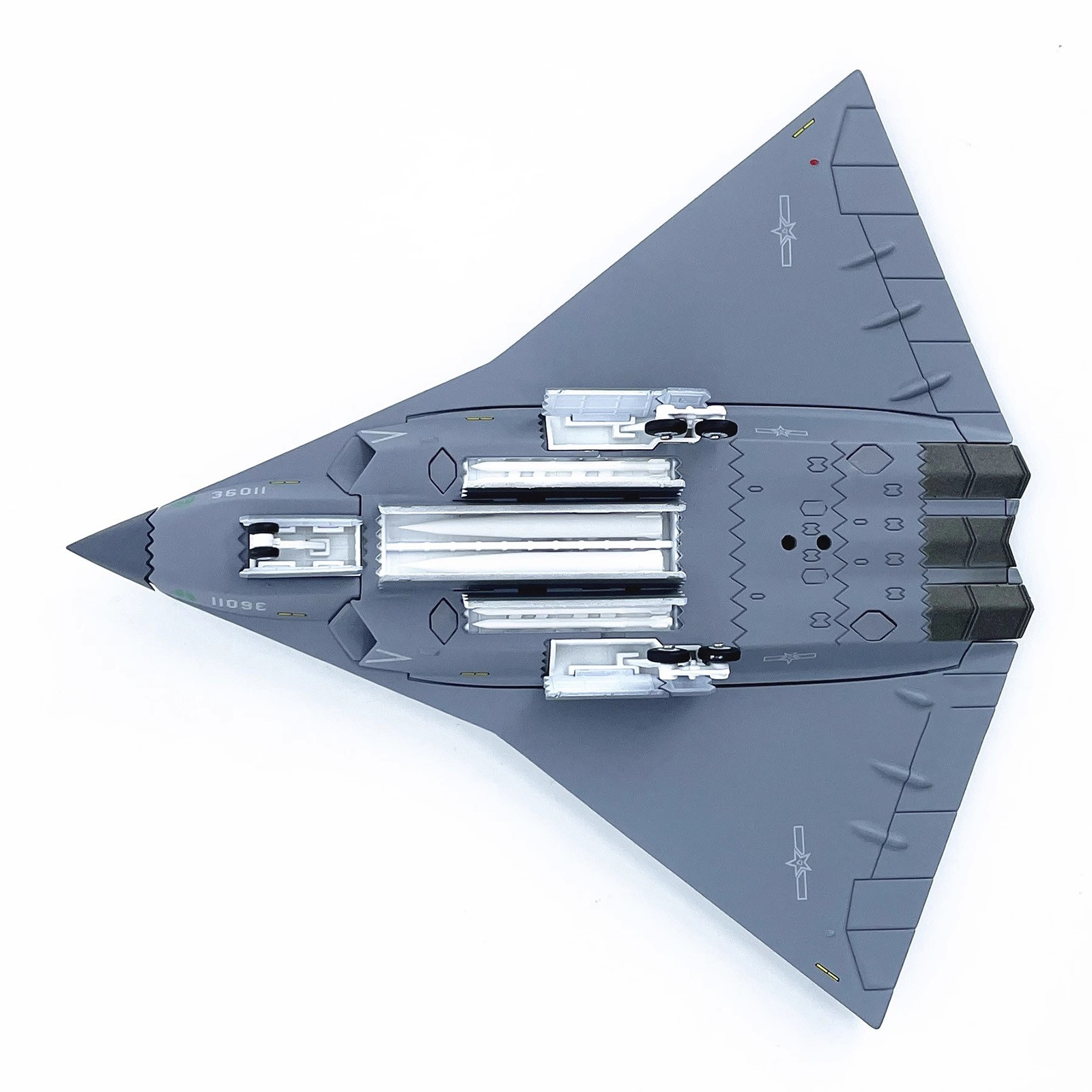 Original Proportion 17cm China Air Force Fighter Jet J-36 1/144 Scale Diecast