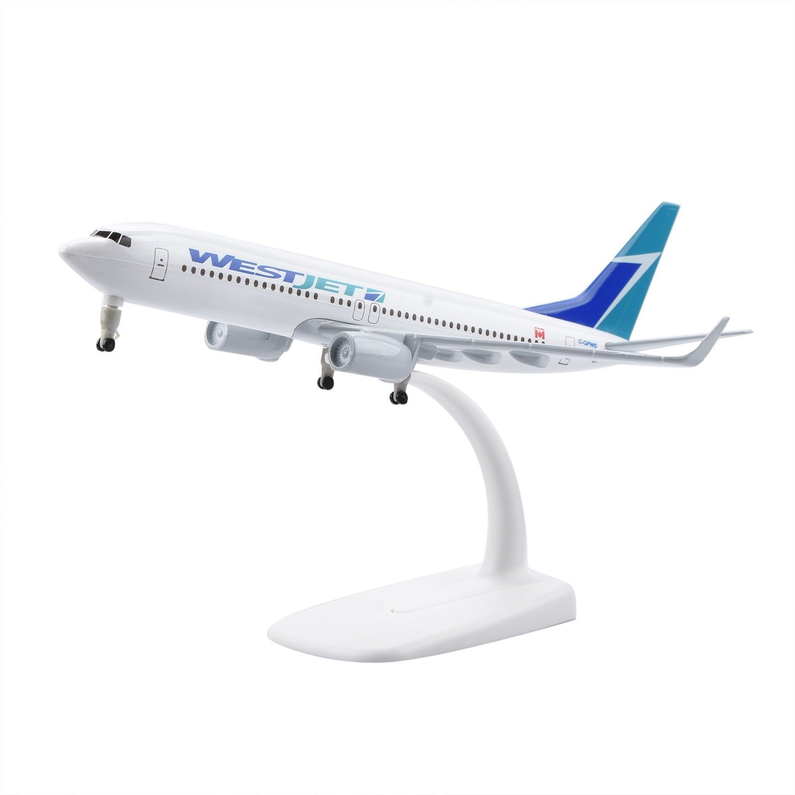 1:300 American Westjet B737 Model Plane Alloy Diecast Airplane Aircraft Ornament